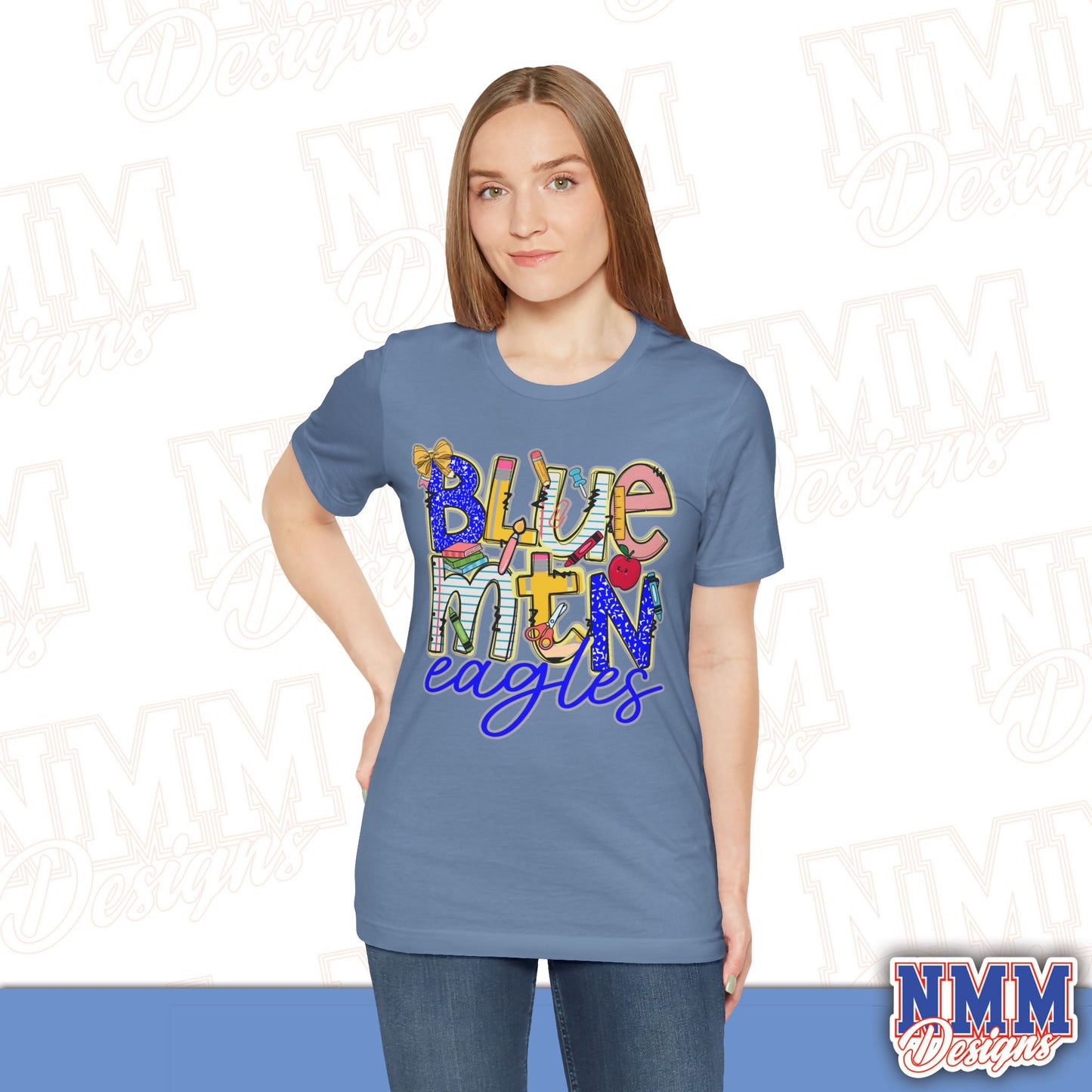 Blue Mountain Eagles Tee Shirt, Unisex Graphic T-Shirt, Casual Wear, Perfect for School Spirit, Gifts for Sports Fans, Summer Outfit