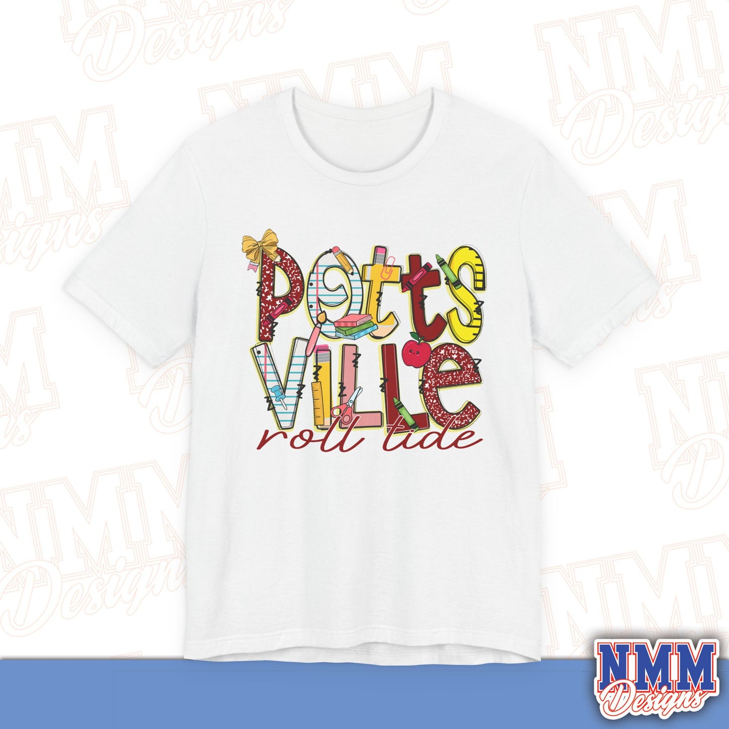 Pottsvile Crimson Tide Tee Shirt, Unisex Graphic T-Shirt, Casual Wear, Perfect for School Spirit, Gifts for Sports Fans, Summer Outfit