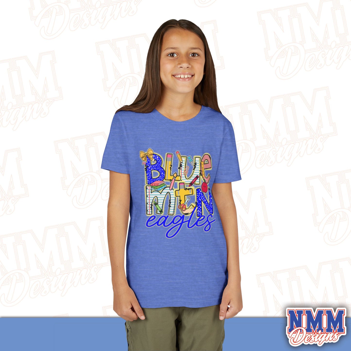 Blue Mountain Eagles Youth Shirt, Kids Sportswear, School Spirit Apparel, Back to School