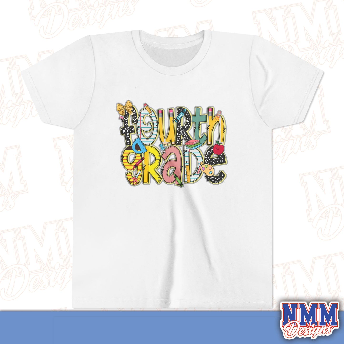 Fourth Grade Back to School Youth Shirt, Kids Sportswear, School Spirit Apparel, Back to School