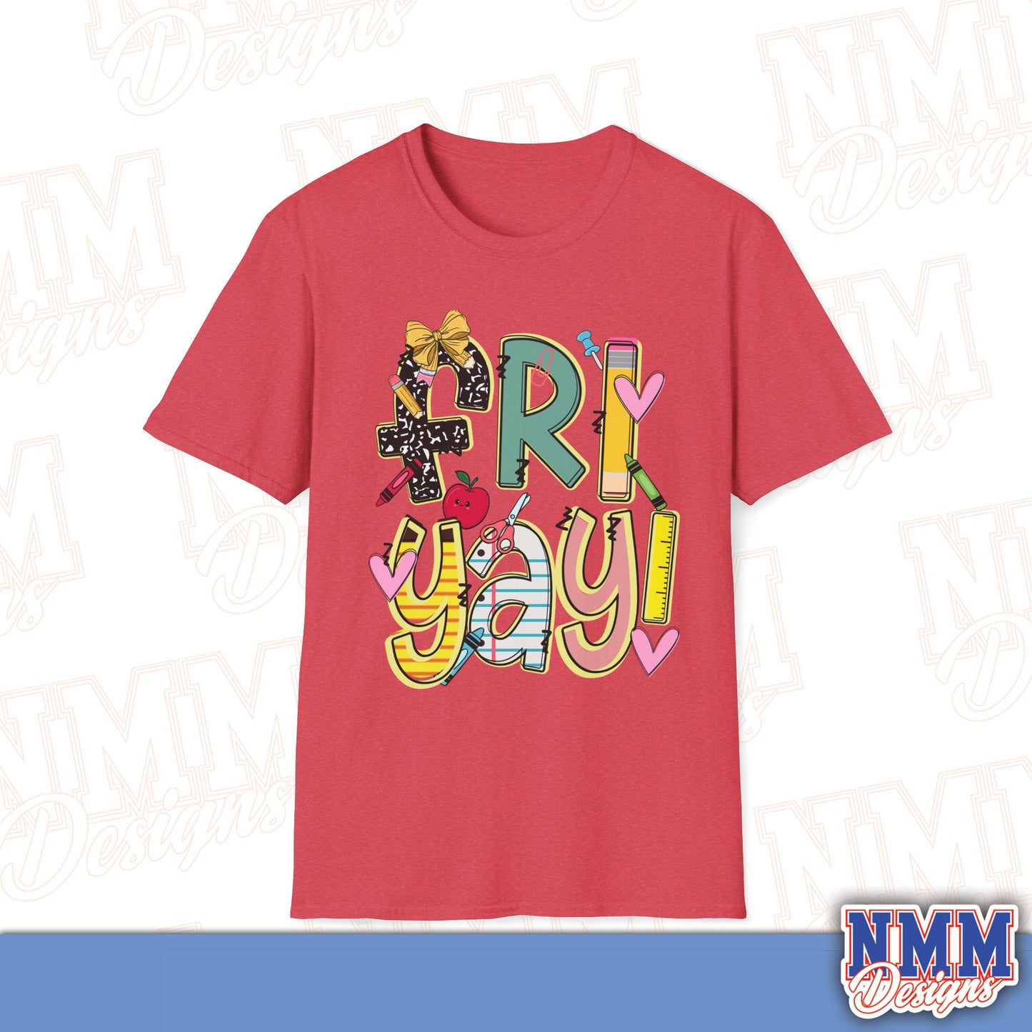 FRI-YAY Unisex Softstyle T-Shirt, Fun Graphic Tee, Weekend Vibe Shirt, Gift for Friends, Casual Wear, Celebration Outfit