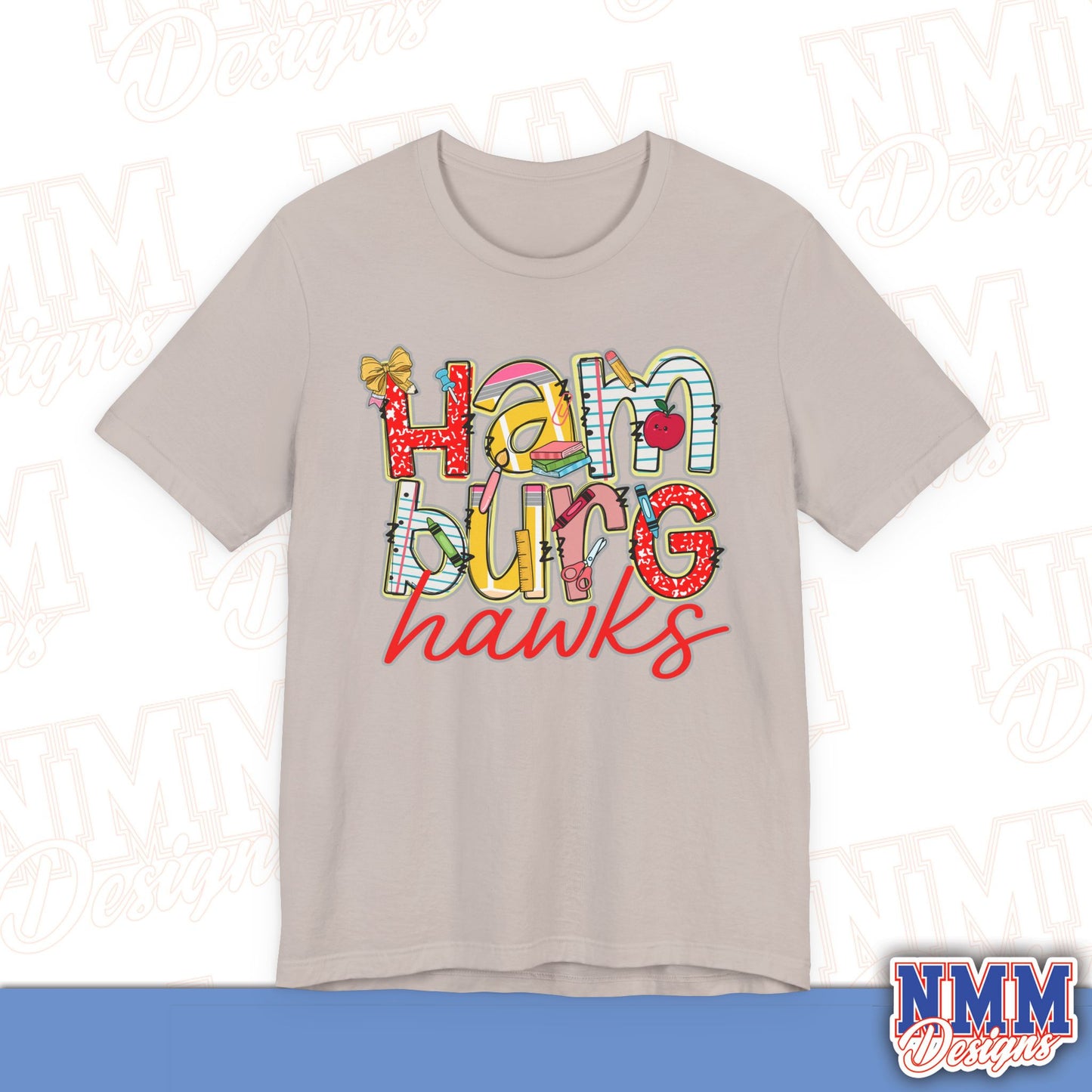 Hamburg Hawks Tee Shirt, Unisex Graphic T-Shirt, Casual Wear, Perfect for School Spirit, Gifts for Sports Fans, Summer Outfit