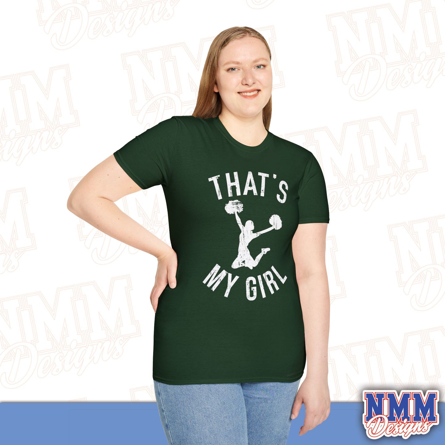 That's My Girl Cheer T-Shirt, Sports Tee, Active Lifestyle Wear, Cheerleading Apparel