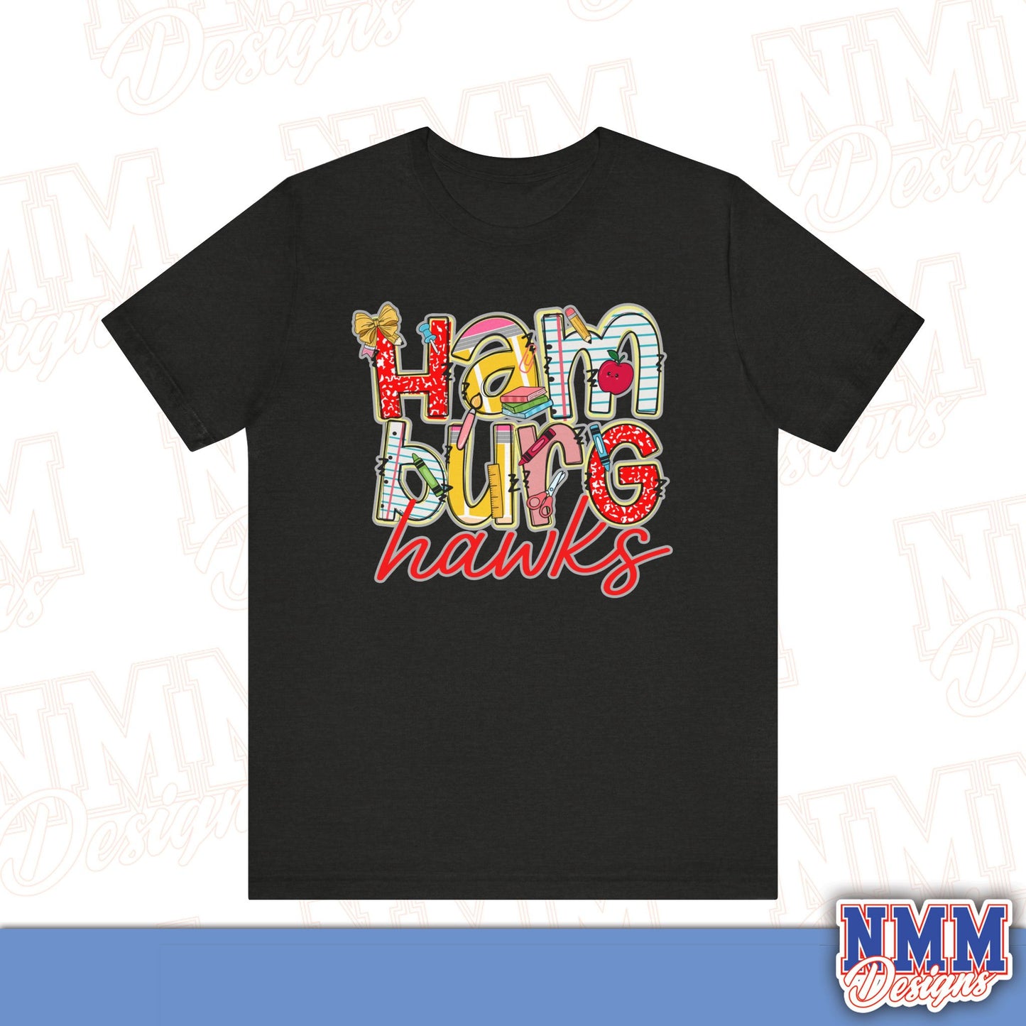 Hamburg Hawks Tee Shirt, Unisex Graphic T-Shirt, Casual Wear, Perfect for School Spirit, Gifts for Sports Fans, Summer Outfit