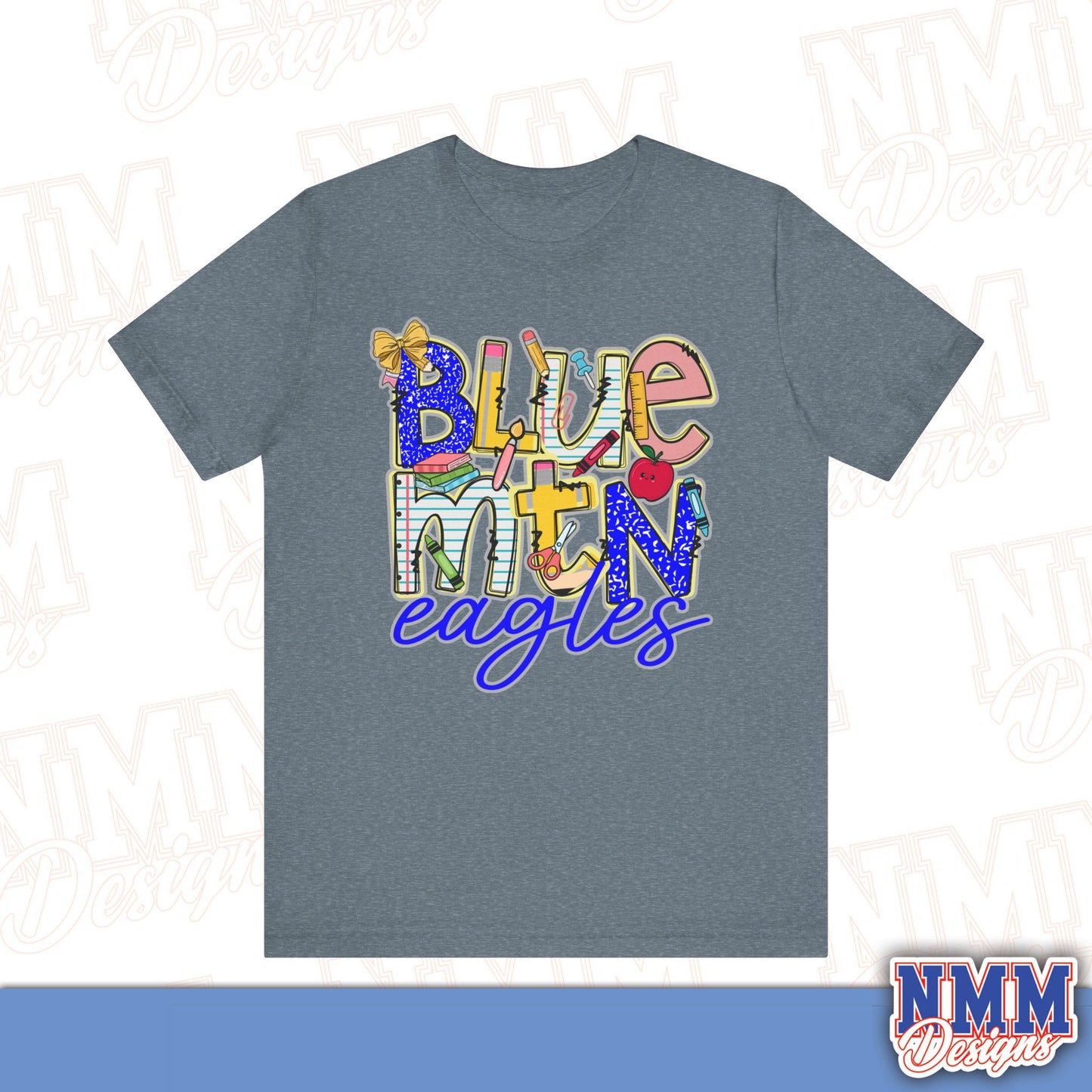 Blue Mountain Eagles Tee Shirt, Unisex Graphic T-Shirt, Casual Wear, Perfect for School Spirit, Gifts for Sports Fans, Summer Outfit