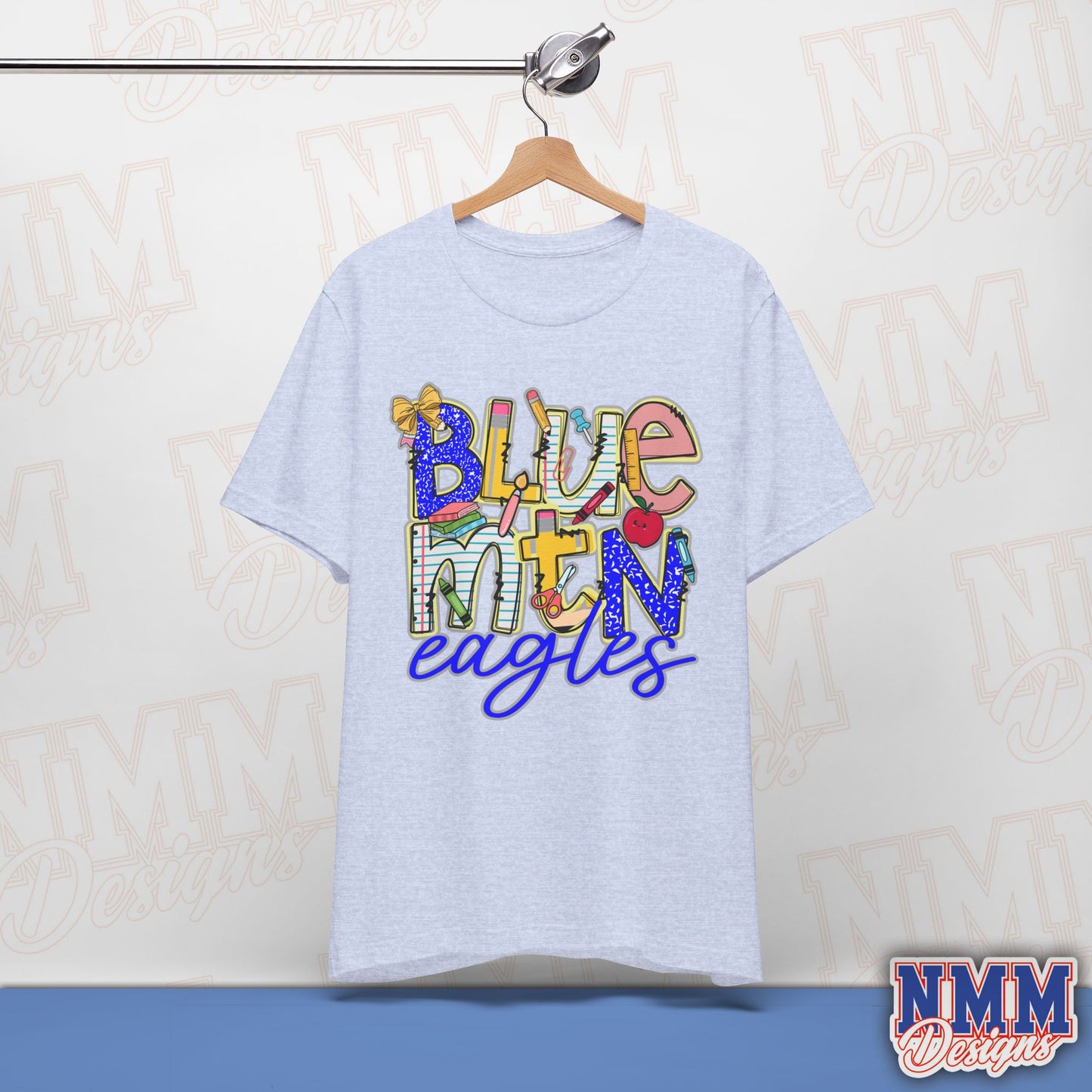 Blue Mountain Eagles Tee Shirt, Unisex Graphic T-Shirt, Casual Wear, Perfect for School Spirit, Gifts for Sports Fans, Summer Outfit