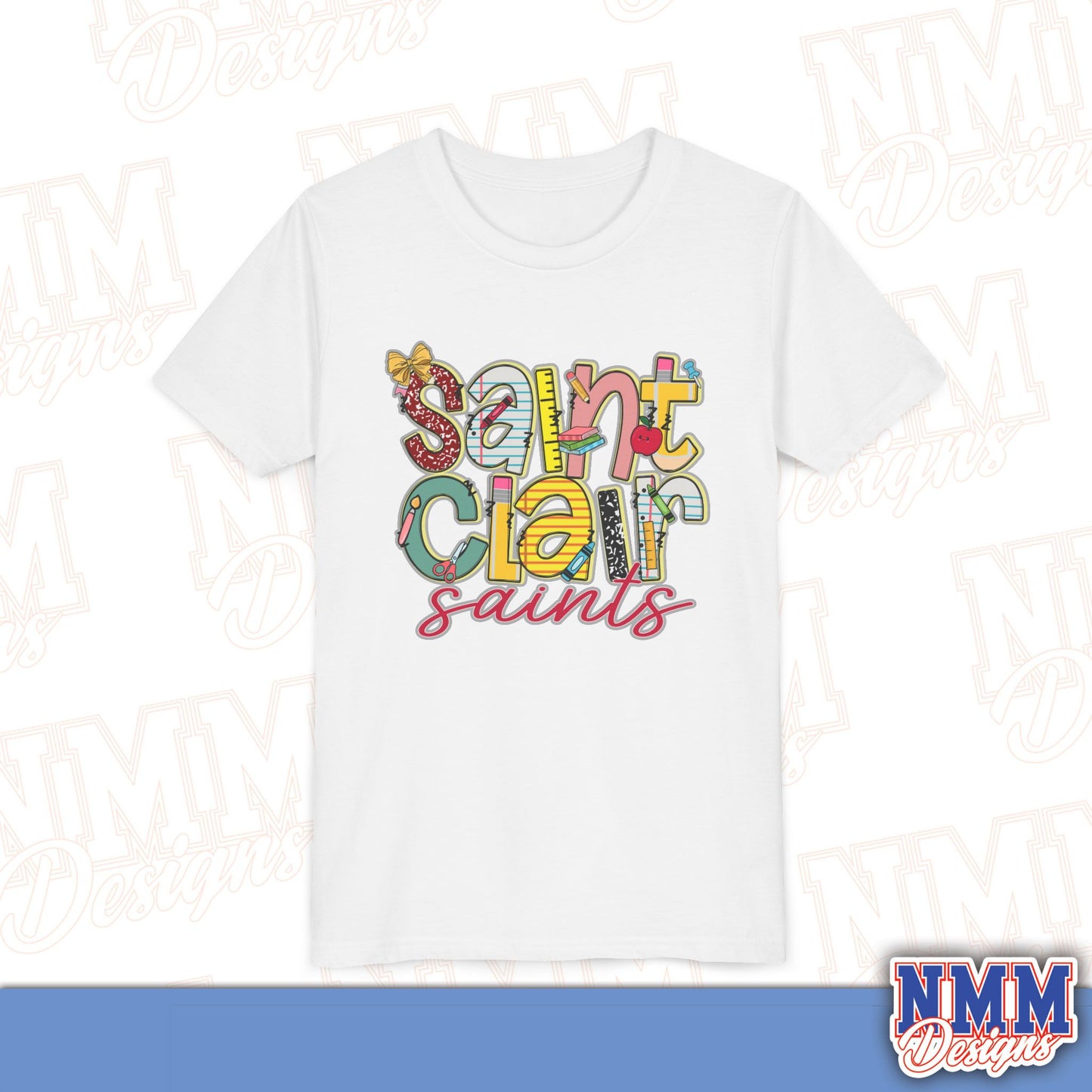 Saint Clair School Youth Shirt, Kids Sportswear, School Spirit Apparel, Back to School