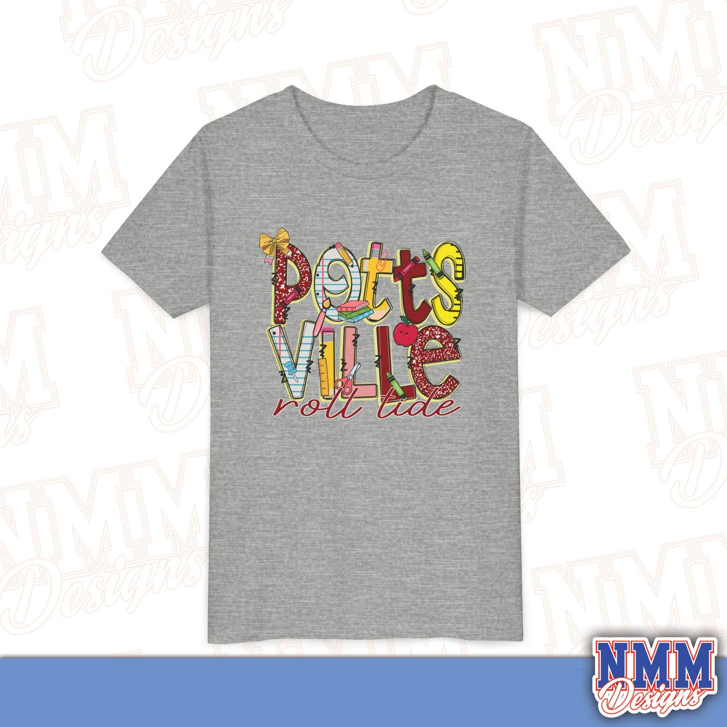 Pottsville Crimson Tide Youth Shirt, Kids Sportswear, School Spirit Apparel, Back to School