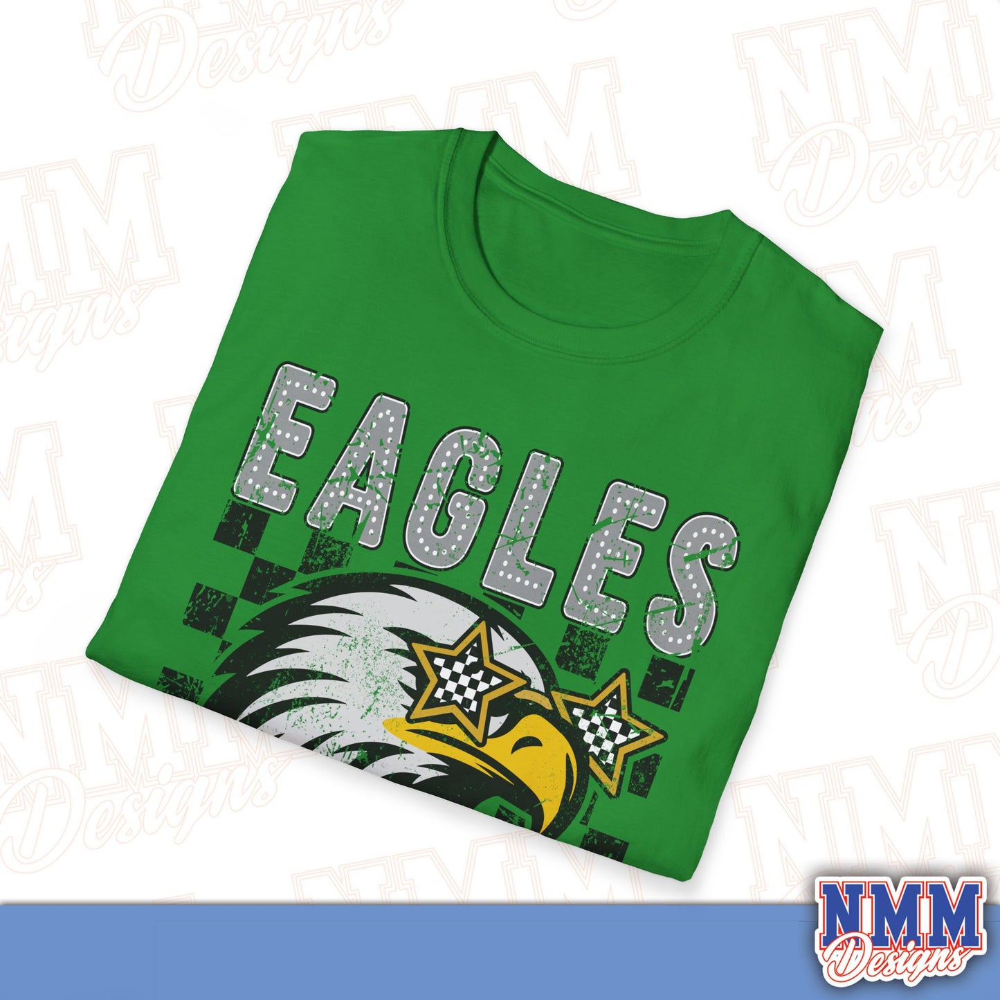 Eagle Graphic T-Shirt, Vintage Style Eagle Tee, Unisex Softstyle Shirt, Perfect for Game Day, Eagle Lover Gift, Casual Wear