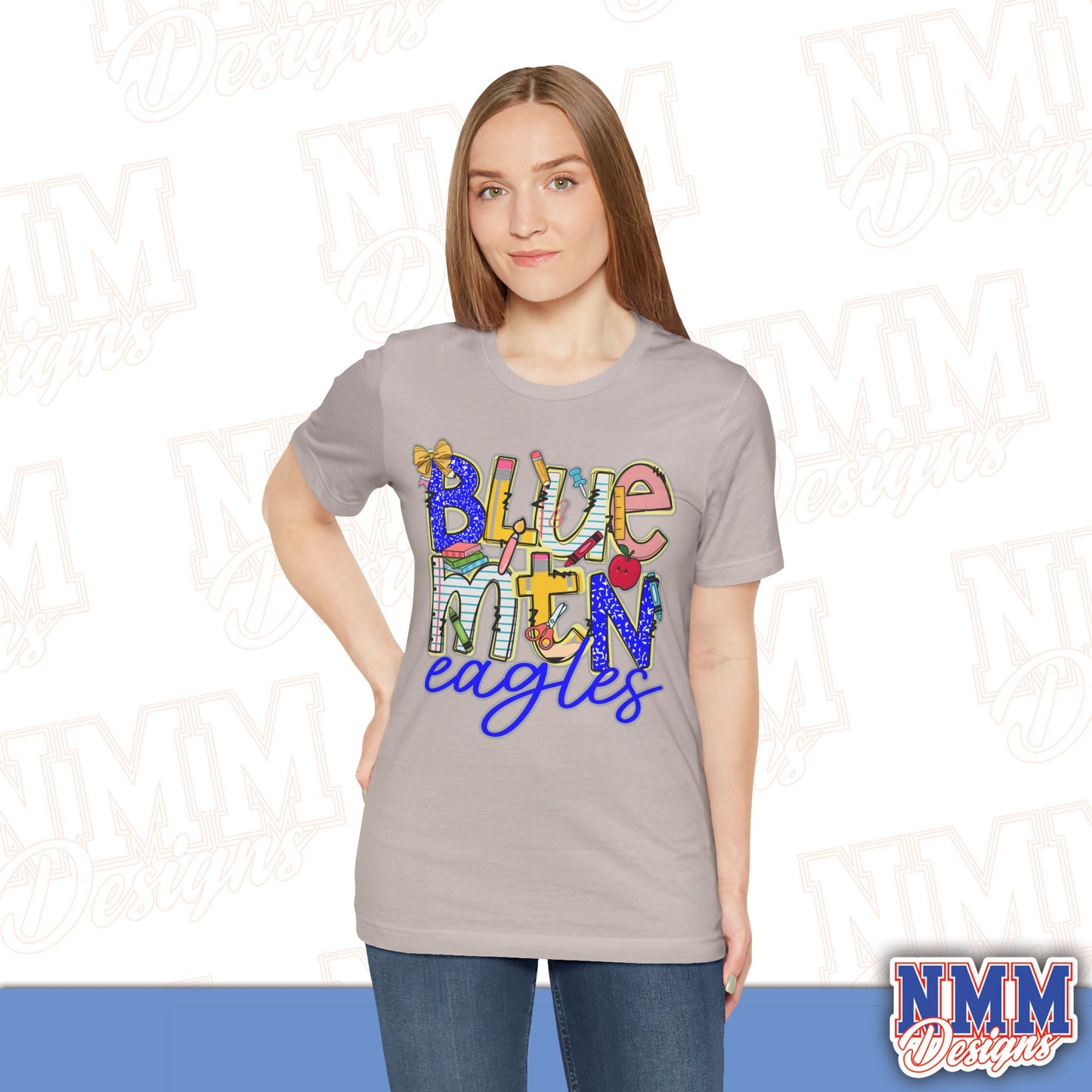 Blue Mountain Eagles Tee Shirt, Unisex Graphic T-Shirt, Casual Wear, Perfect for School Spirit, Gifts for Sports Fans, Summer Outfit