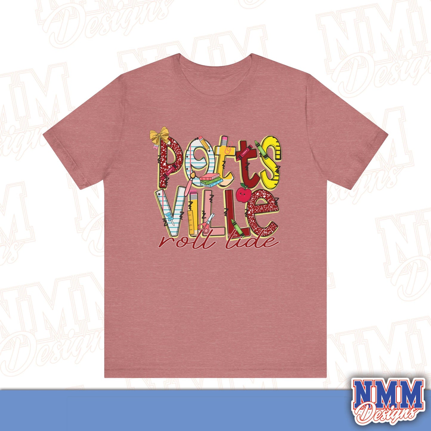Pottsvile Crimson Tide Tee Shirt, Unisex Graphic T-Shirt, Casual Wear, Perfect for School Spirit, Gifts for Sports Fans, Summer Outfit