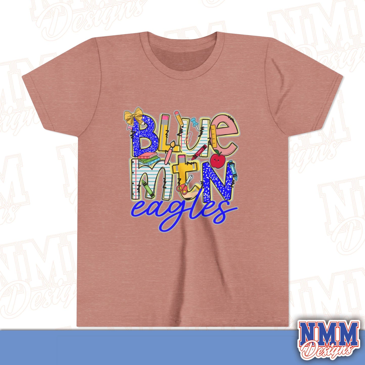 Blue Mountain Eagles Youth Shirt, Kids Sportswear, School Spirit Apparel, Back to School