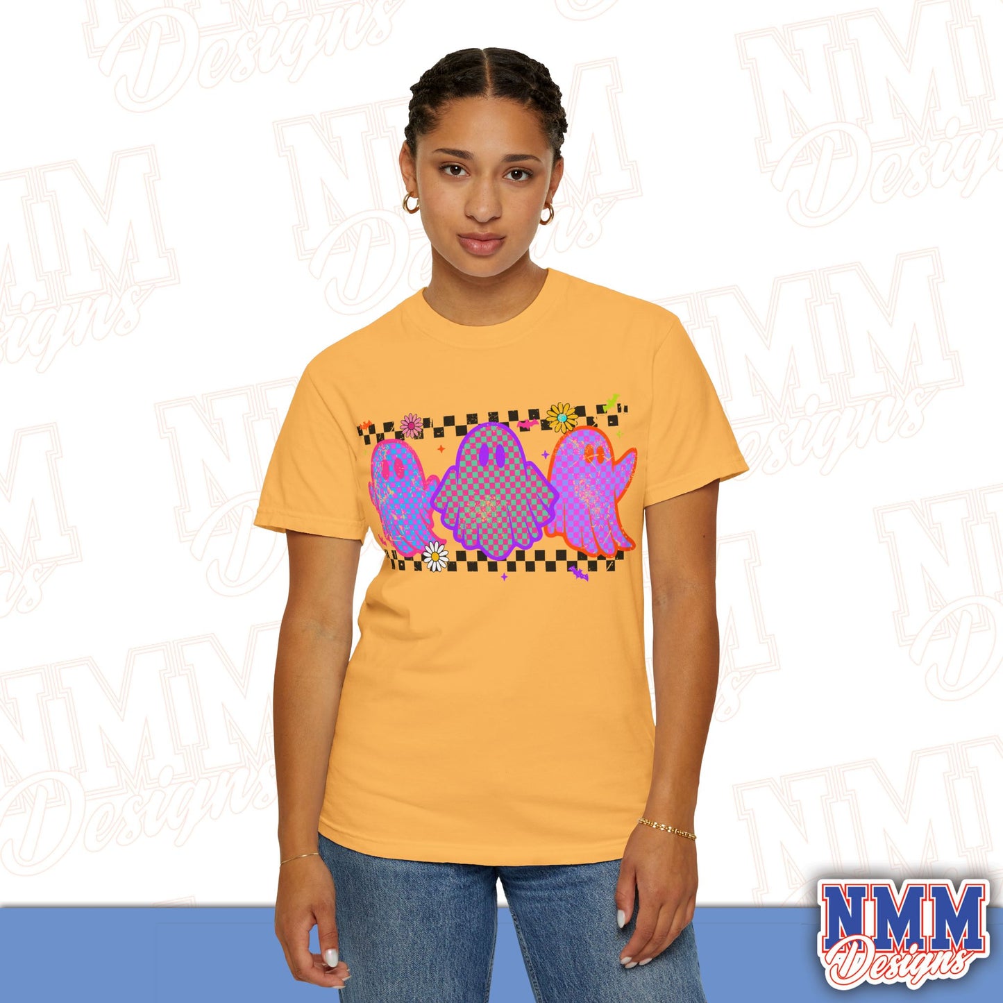 Colorful Ghosts Unisex T-Shirt - Fun Casual Wear, Halloween Costume, LGBTQ+ Pride Shirt, Gifts for Friends, Everyday Style