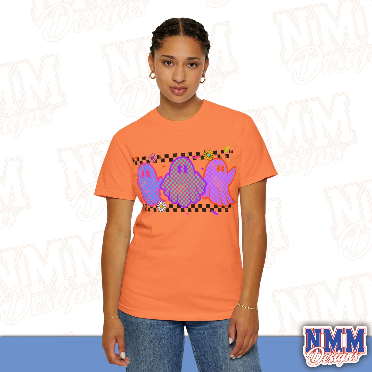 Colorful Ghosts Unisex T-Shirt - Fun Casual Wear, Halloween Costume, LGBTQ+ Pride Shirt, Gifts for Friends, Everyday Style