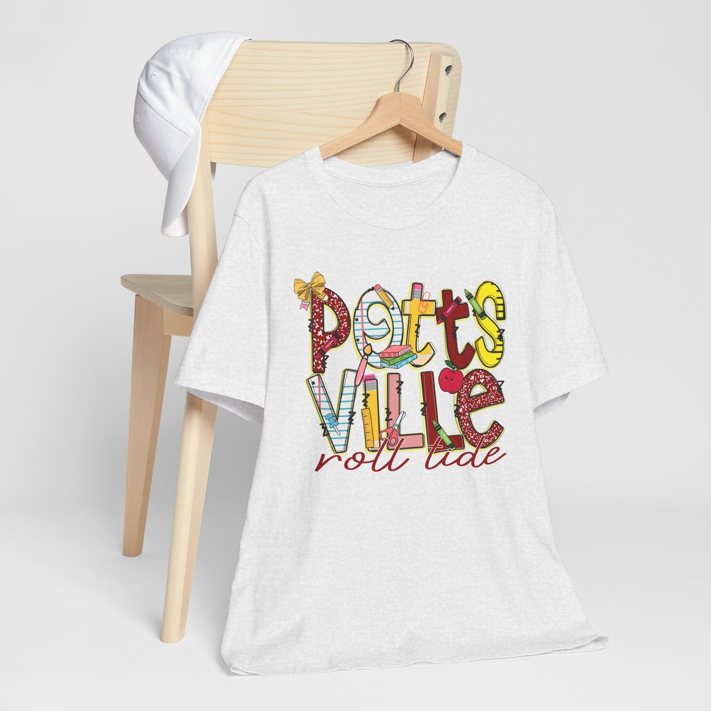 Pottsvile Crimson Tide Tee Shirt, Unisex Graphic T-Shirt, Casual Wear, Perfect for School Spirit, Gifts for Sports Fans, Summer Outfit