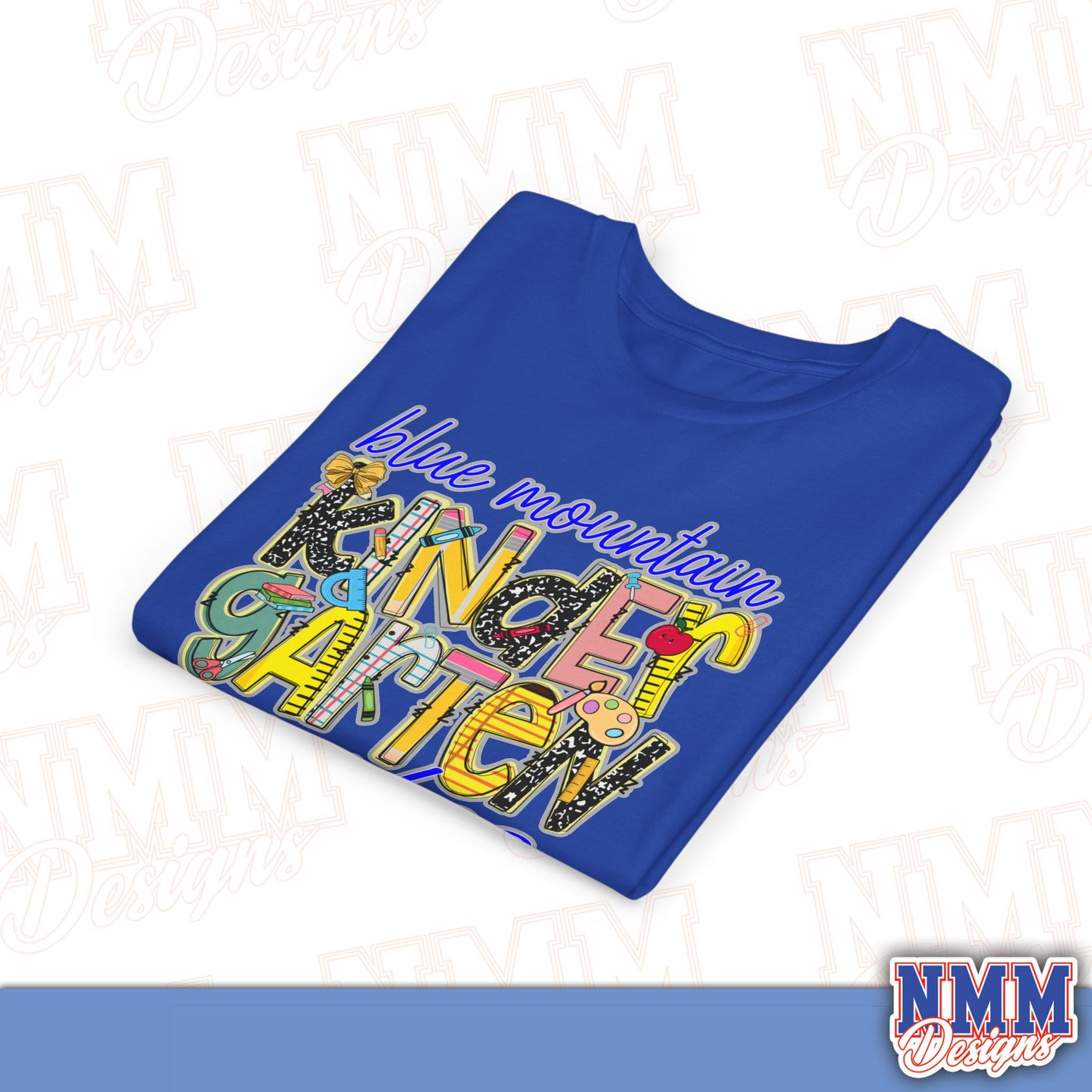 Blue Mountain Eagles Kindergarten Youth Shirt, Kids Sportswear, School Spirit Apparel, Back to School