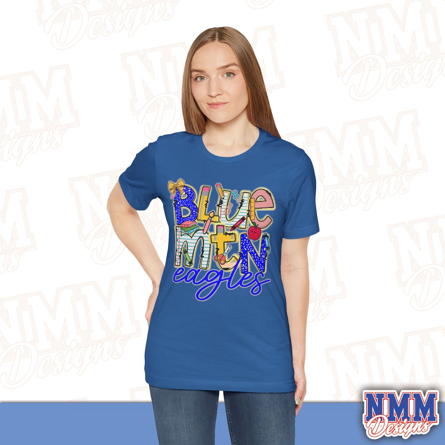 Blue Mountain Eagles Tee Shirt, Unisex Graphic T-Shirt, Casual Wear, Perfect for School Spirit, Gifts for Sports Fans, Summer Outfit