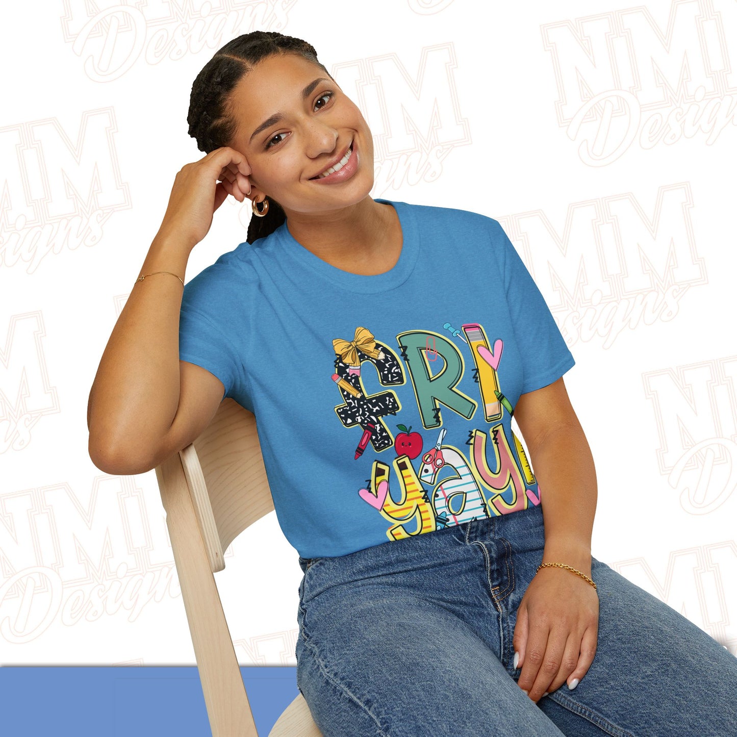 FRI-YAY Unisex Softstyle T-Shirt, Fun Graphic Tee, Weekend Vibe Shirt, Gift for Friends, Casual Wear, Celebration Outfit