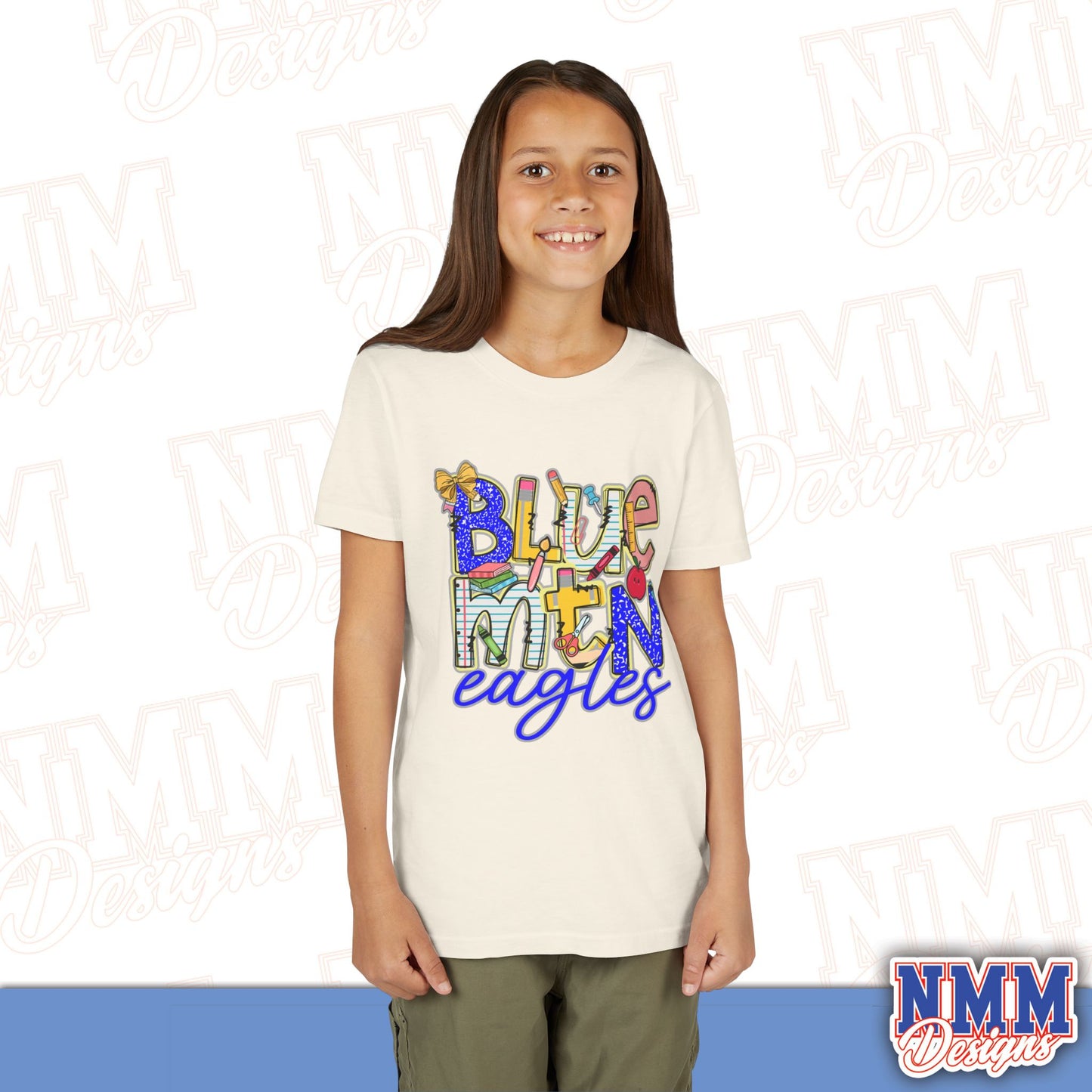 Blue Mountain Eagles Youth Shirt, Kids Sportswear, School Spirit Apparel, Back to School
