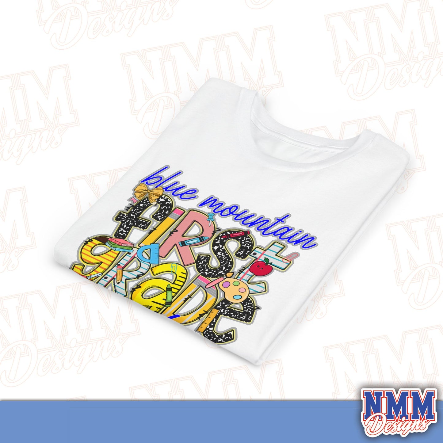 Blue Mountain Eagles First Grade Youth Shirt, Kids Sportswear, School Spirit Apparel, Back to School