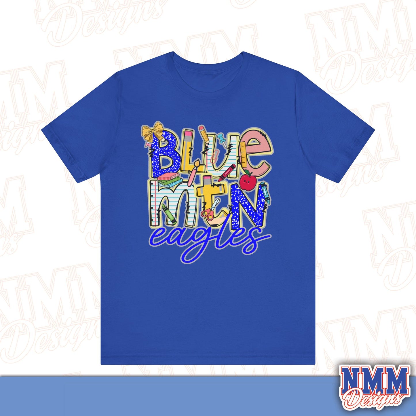 Blue Mountain Eagles Tee Shirt, Unisex Graphic T-Shirt, Casual Wear, Perfect for School Spirit, Gifts for Sports Fans, Summer Outfit
