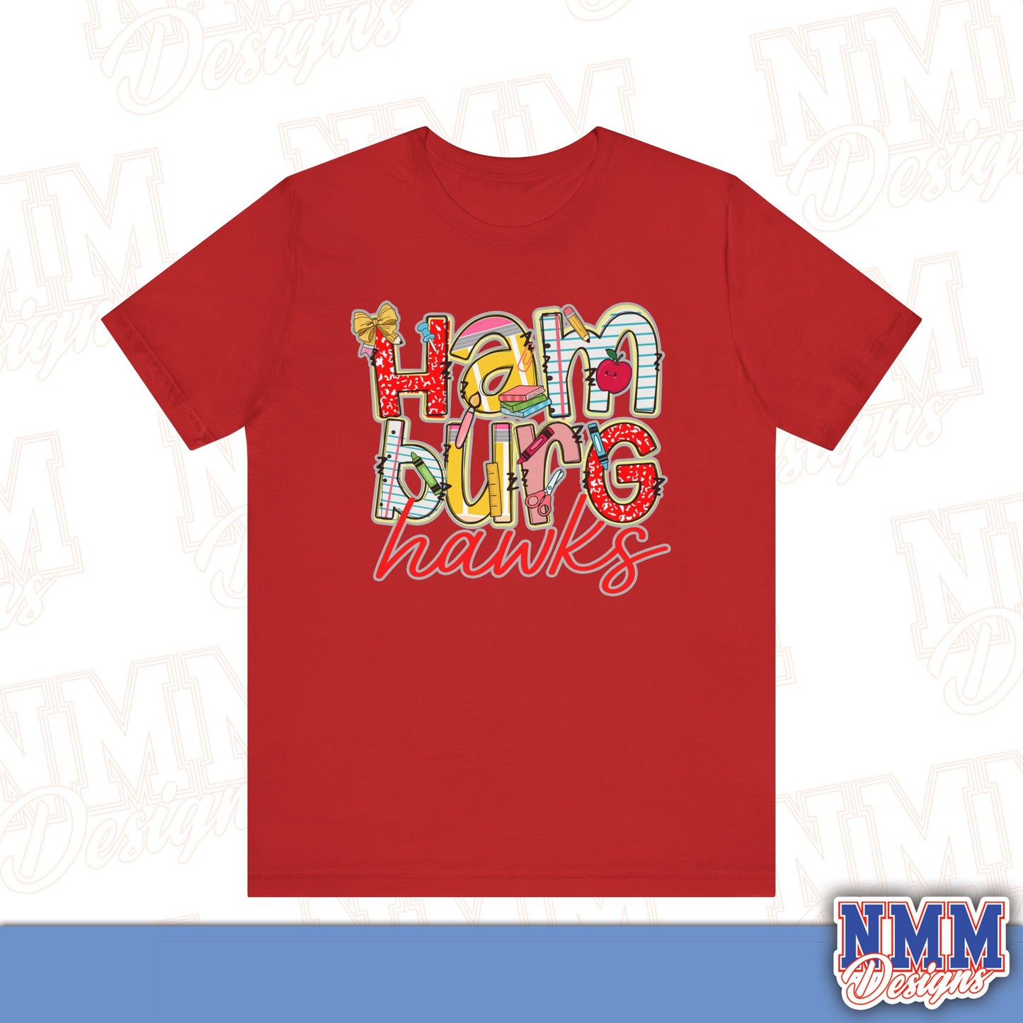 Hamburg Hawks Tee Shirt, Unisex Graphic T-Shirt, Casual Wear, Perfect for School Spirit, Gifts for Sports Fans, Summer Outfit