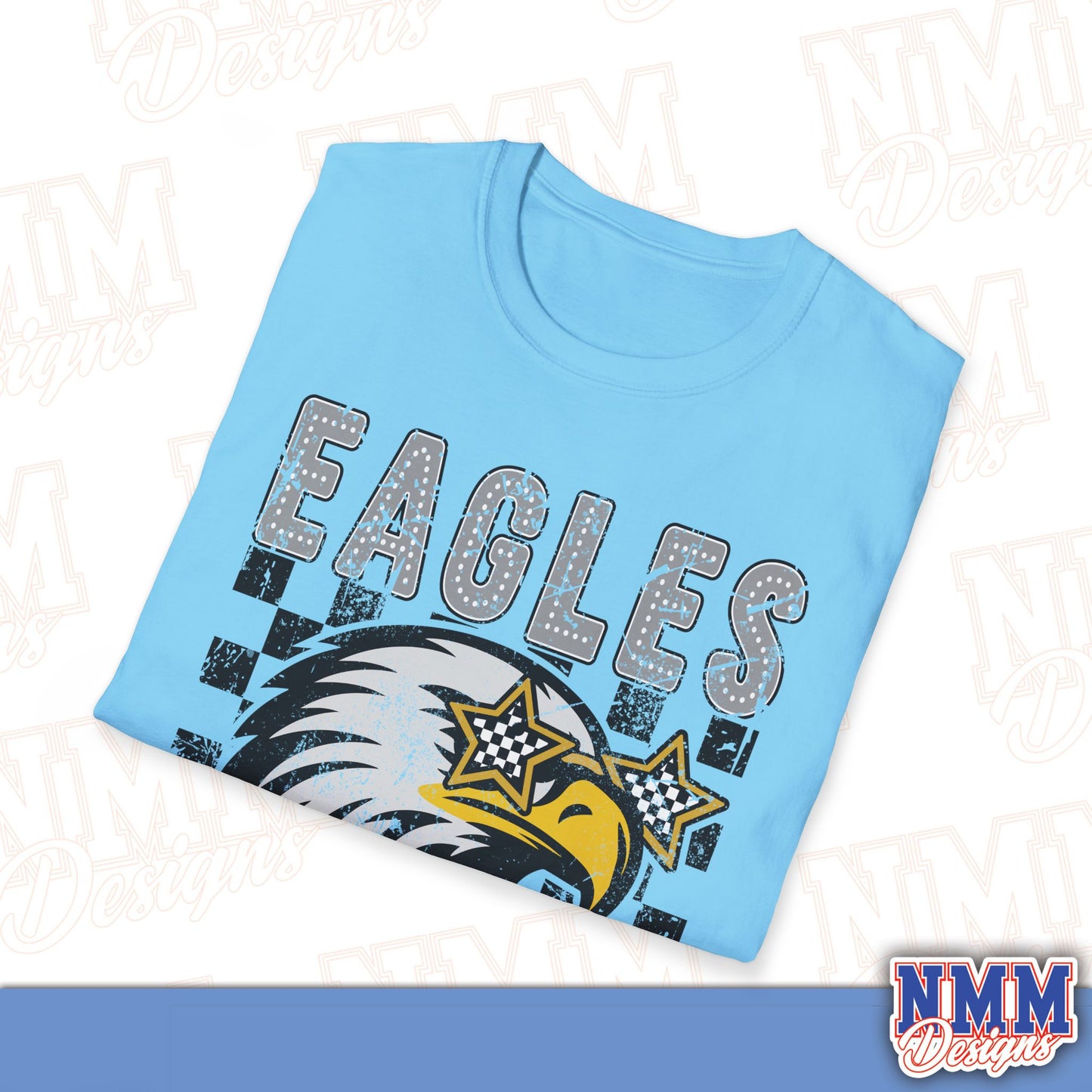 Eagle Graphic T-Shirt, Vintage Style Eagle Tee, Unisex Softstyle Shirt, Perfect for Game Day, Eagle Lover Gift, Casual Wear