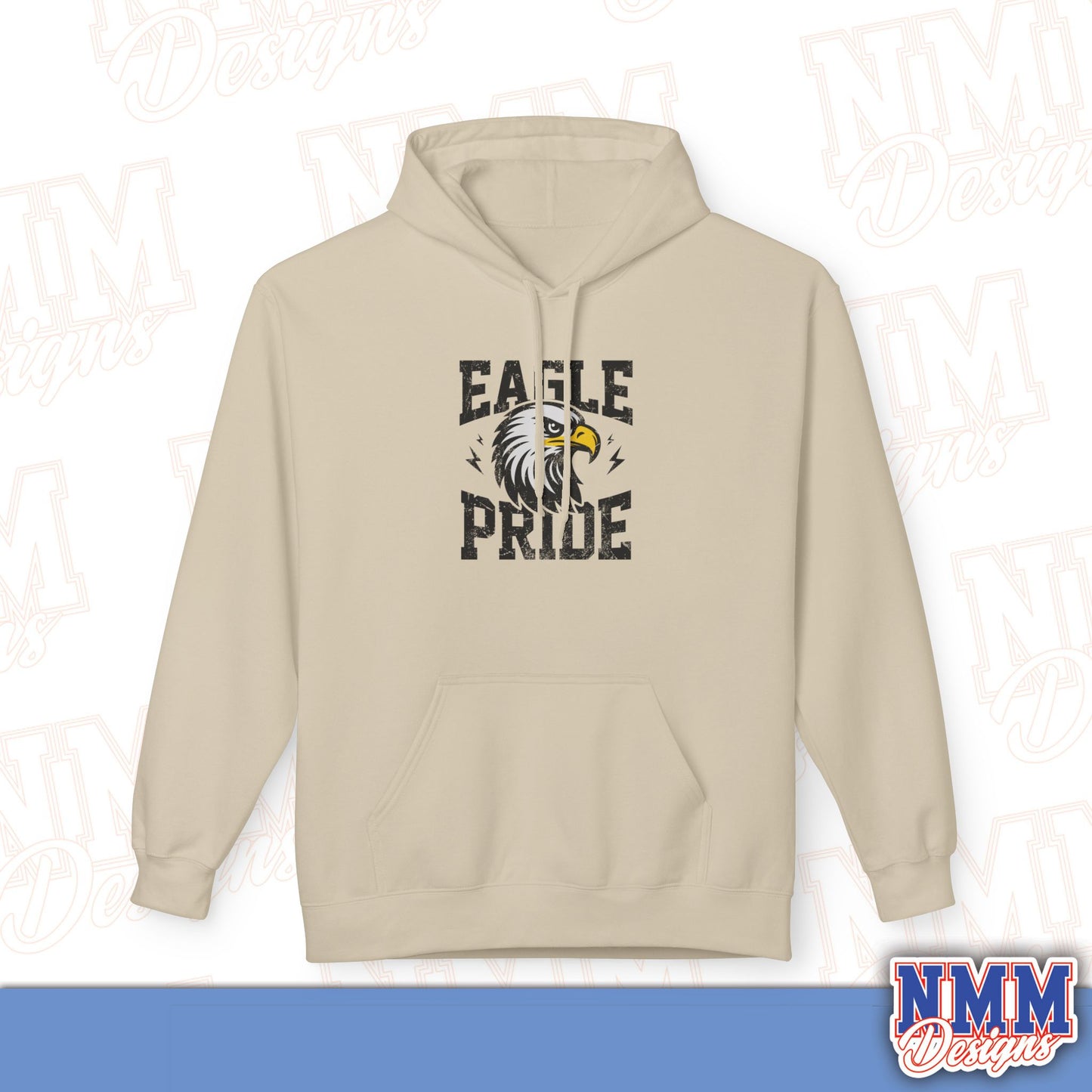 Eagle Pride Fleece Hoodie - Unisex Sweatshirt for School Spirit, Team Wear, Sports Events, Gifts, Casual Outfit