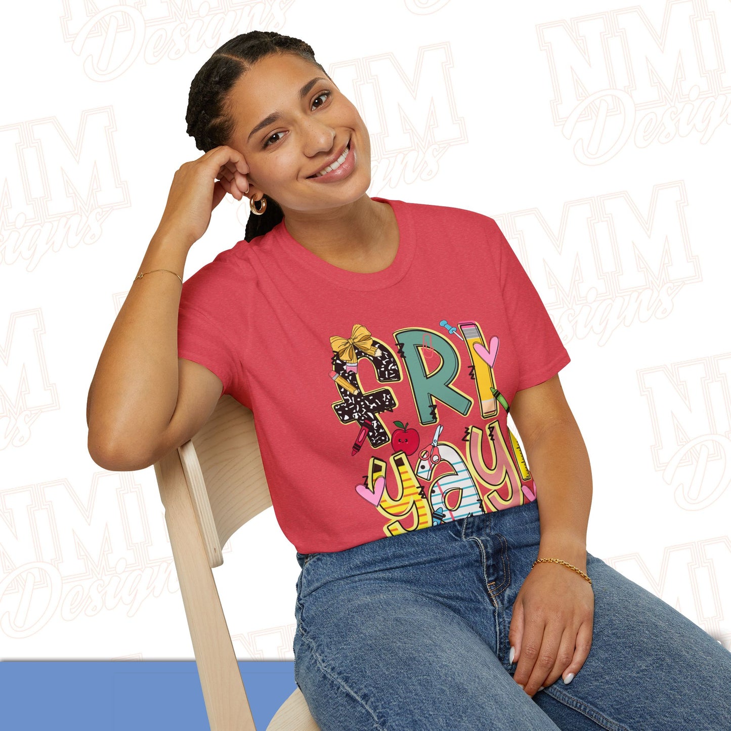 FRI-YAY Unisex Softstyle T-Shirt, Fun Graphic Tee, Weekend Vibe Shirt, Gift for Friends, Casual Wear, Celebration Outfit