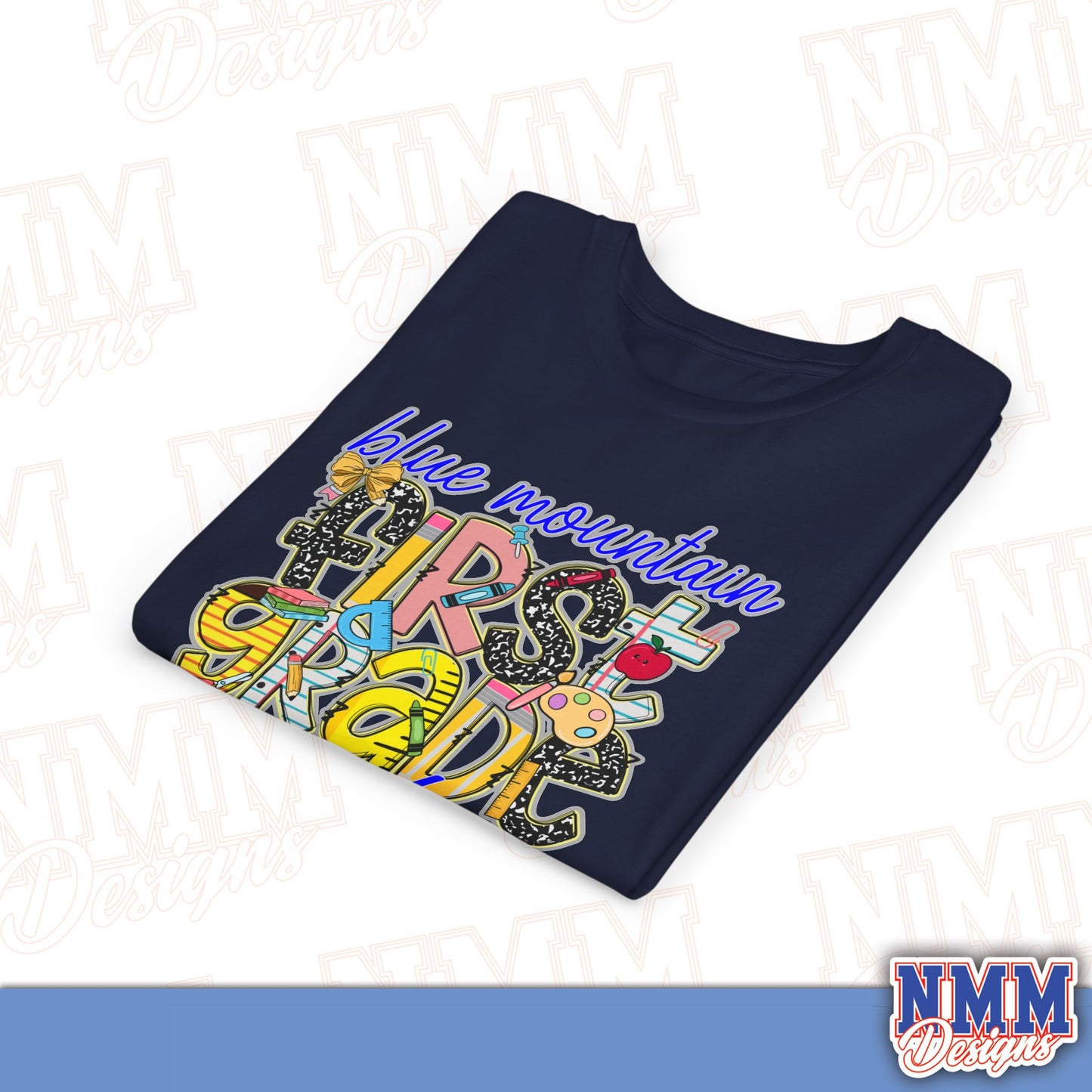 Blue Mountain Eagles First Grade Youth Shirt, Kids Sportswear, School Spirit Apparel, Back to School