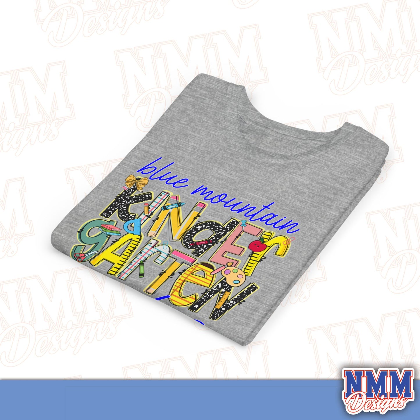 Blue Mountain Eagles Kindergarten Youth Shirt, Kids Sportswear, School Spirit Apparel, Back to School