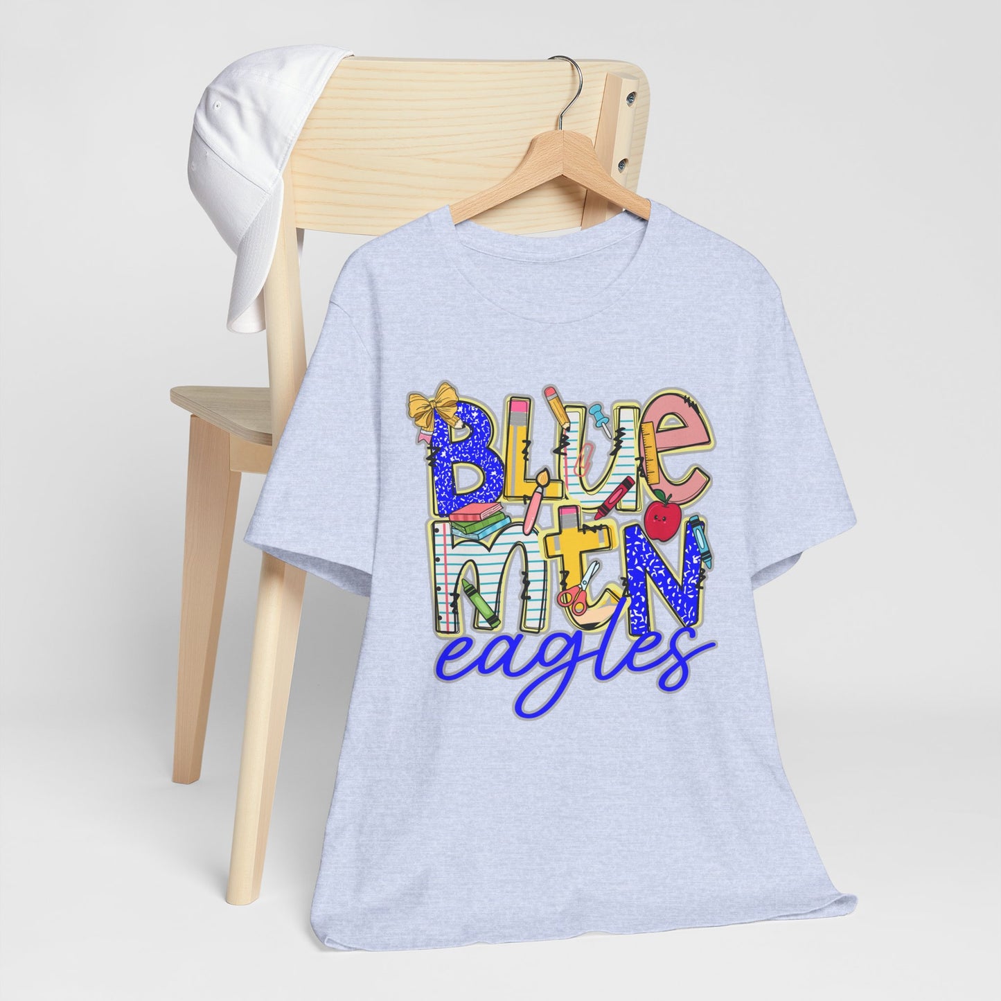 Blue Mountain Eagles Tee Shirt, Unisex Graphic T-Shirt, Casual Wear, Perfect for School Spirit, Gifts for Sports Fans, Summer Outfit
