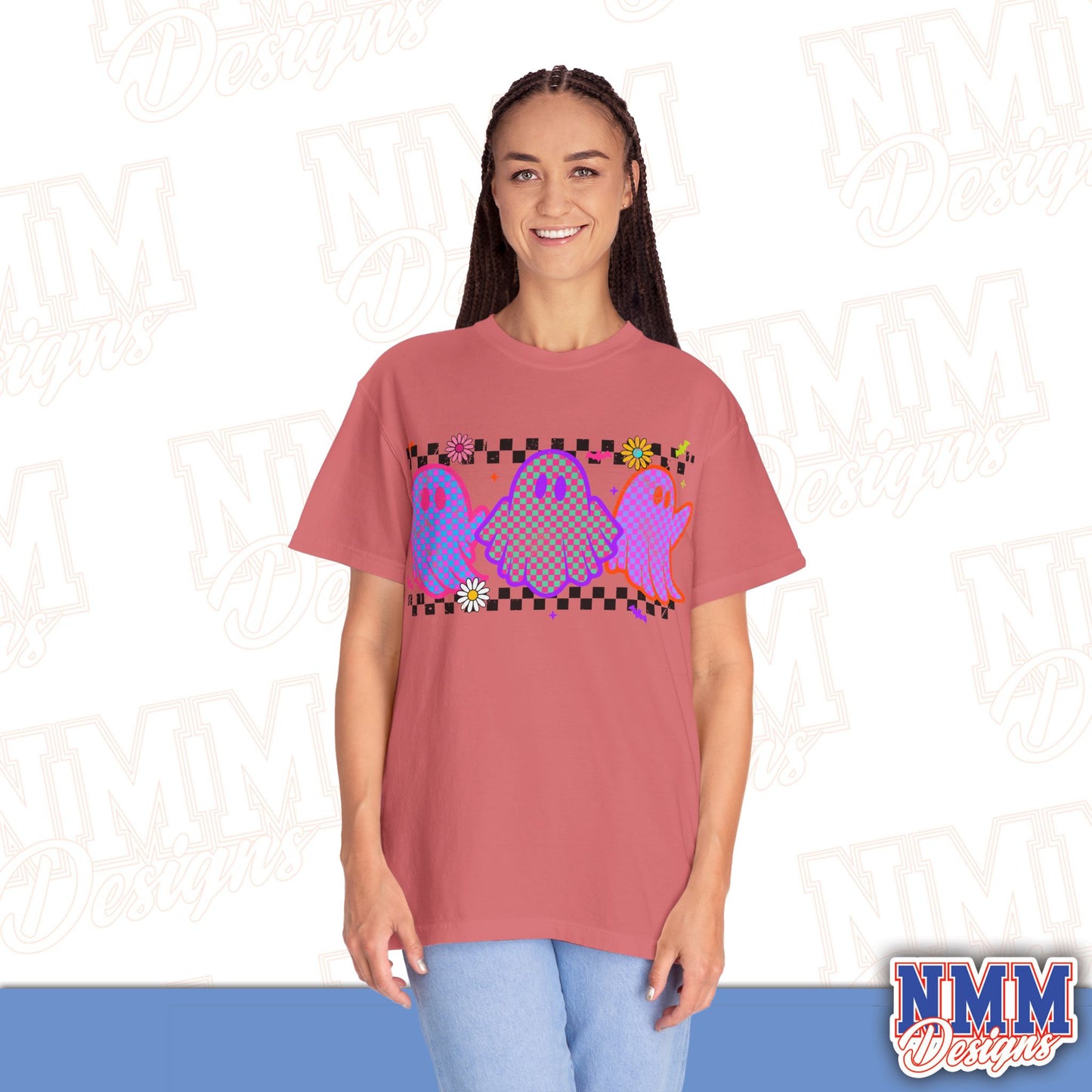 Colorful Ghosts Unisex T-Shirt - Fun Casual Wear, Halloween Costume, LGBTQ+ Pride Shirt, Gifts for Friends, Everyday Style