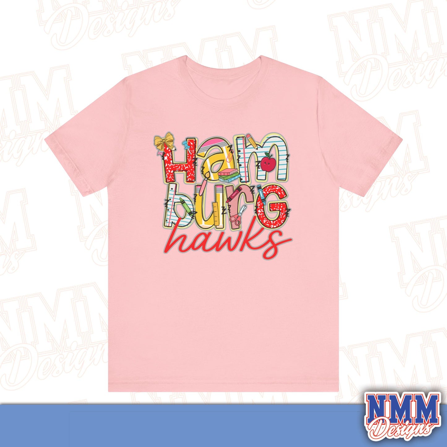 Hamburg Hawks Tee Shirt, Unisex Graphic T-Shirt, Casual Wear, Perfect for School Spirit, Gifts for Sports Fans, Summer Outfit