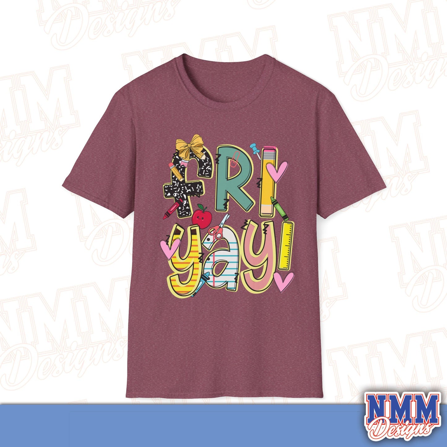 FRI-YAY Unisex Softstyle T-Shirt, Fun Graphic Tee, Weekend Vibe Shirt, Gift for Friends, Casual Wear, Celebration Outfit