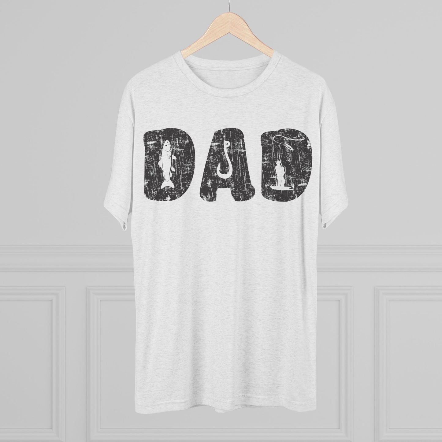 Fishing Dad Tri-Blend Tee, Perfect for Father's Day, Birthday Gift, Fishing Enthusiast Apparel, Casual Wear, Gift for Dad