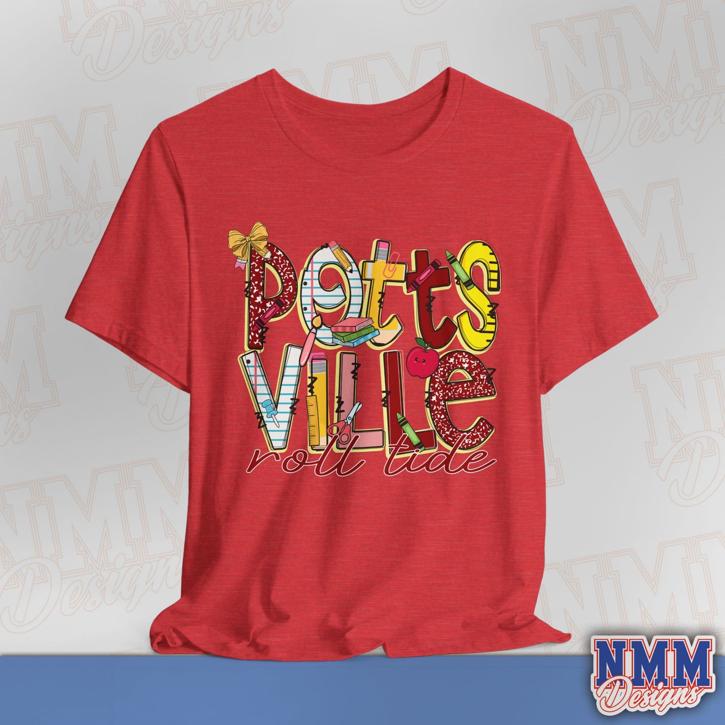 Pottsvile Crimson Tide Tee Shirt, Unisex Graphic T-Shirt, Casual Wear, Perfect for School Spirit, Gifts for Sports Fans, Summer Outfit