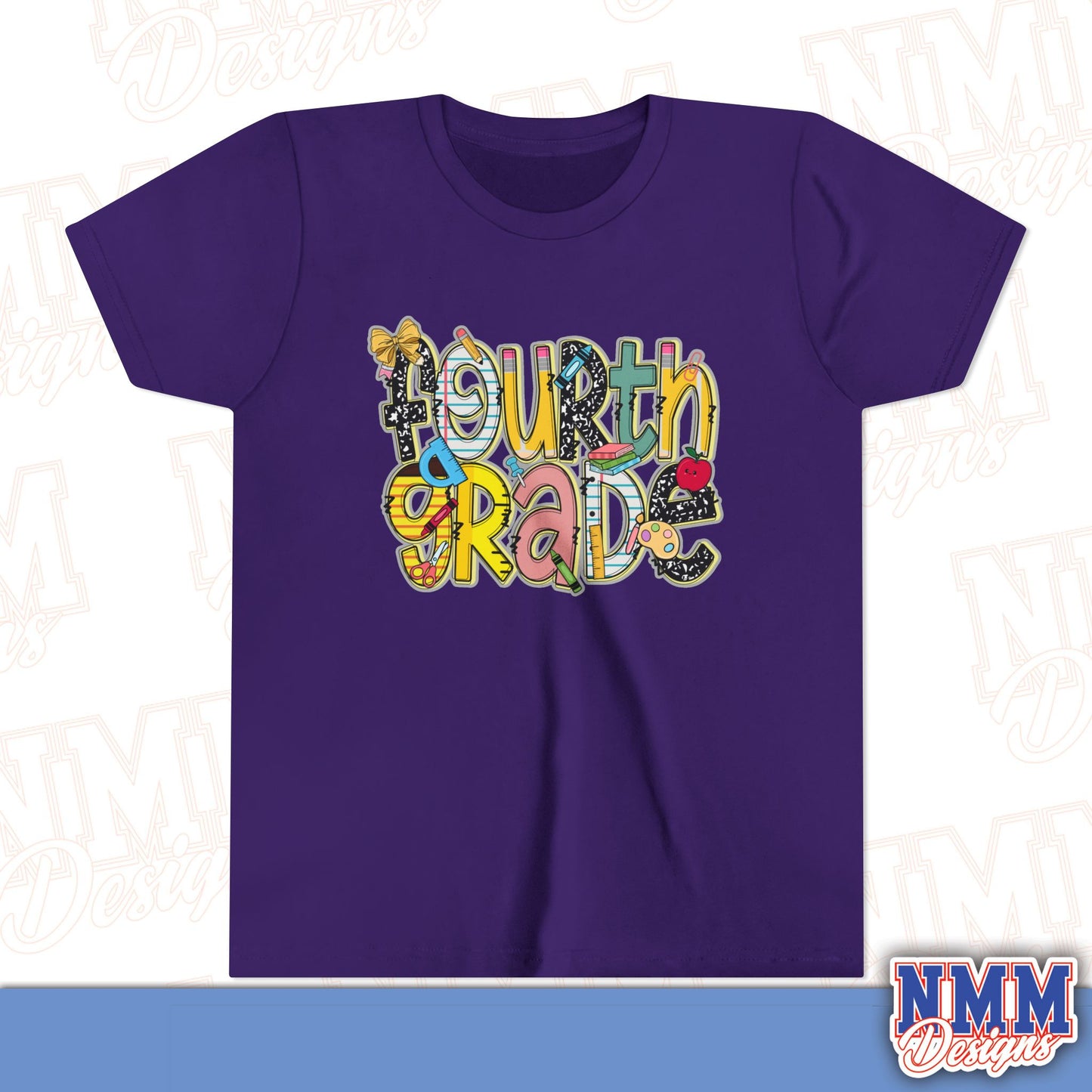 Fourth Grade Back to School Youth Shirt, Kids Sportswear, School Spirit Apparel, Back to School