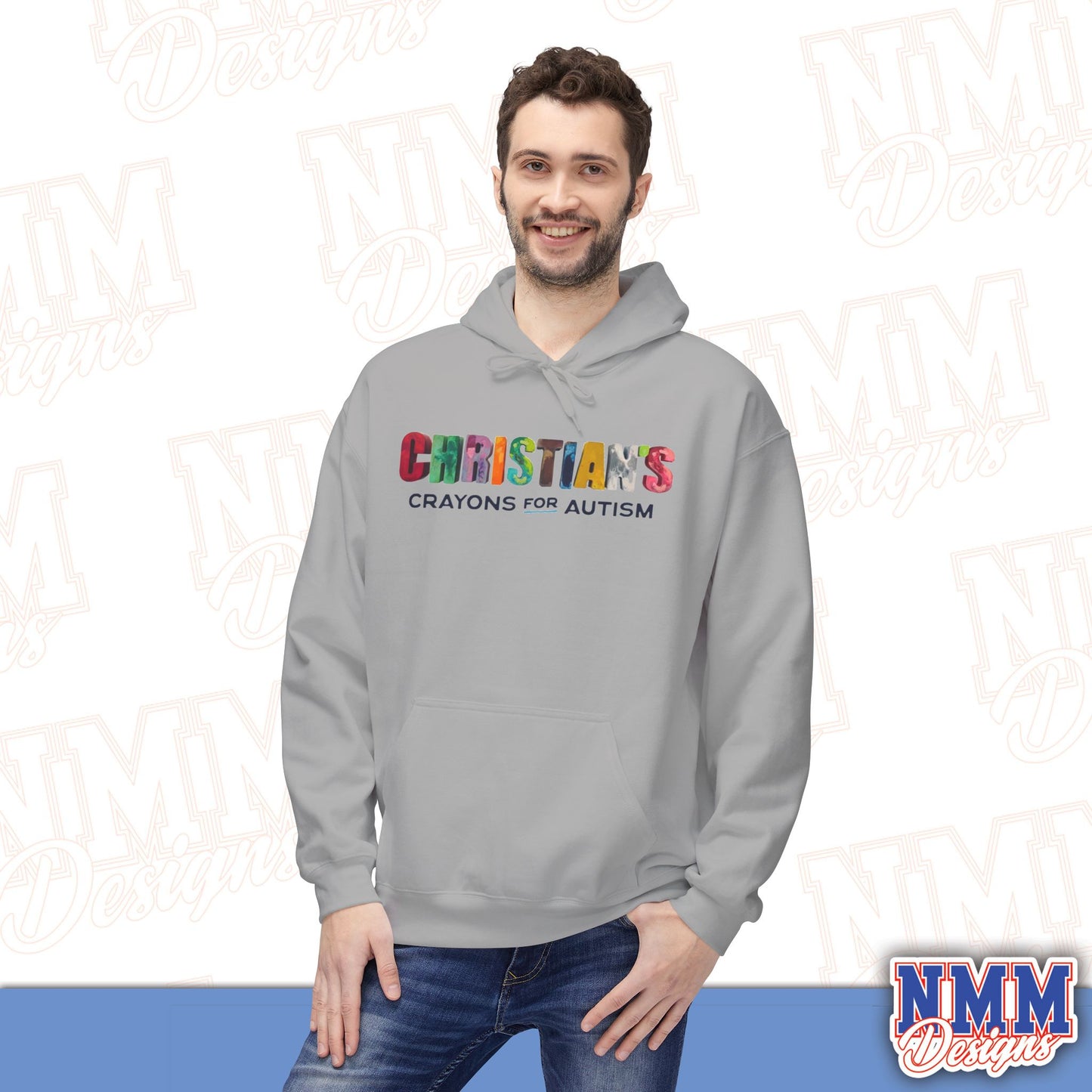 Christian's Crayons for Autism Hoodie, Cozy Gift, Unisex Fleece