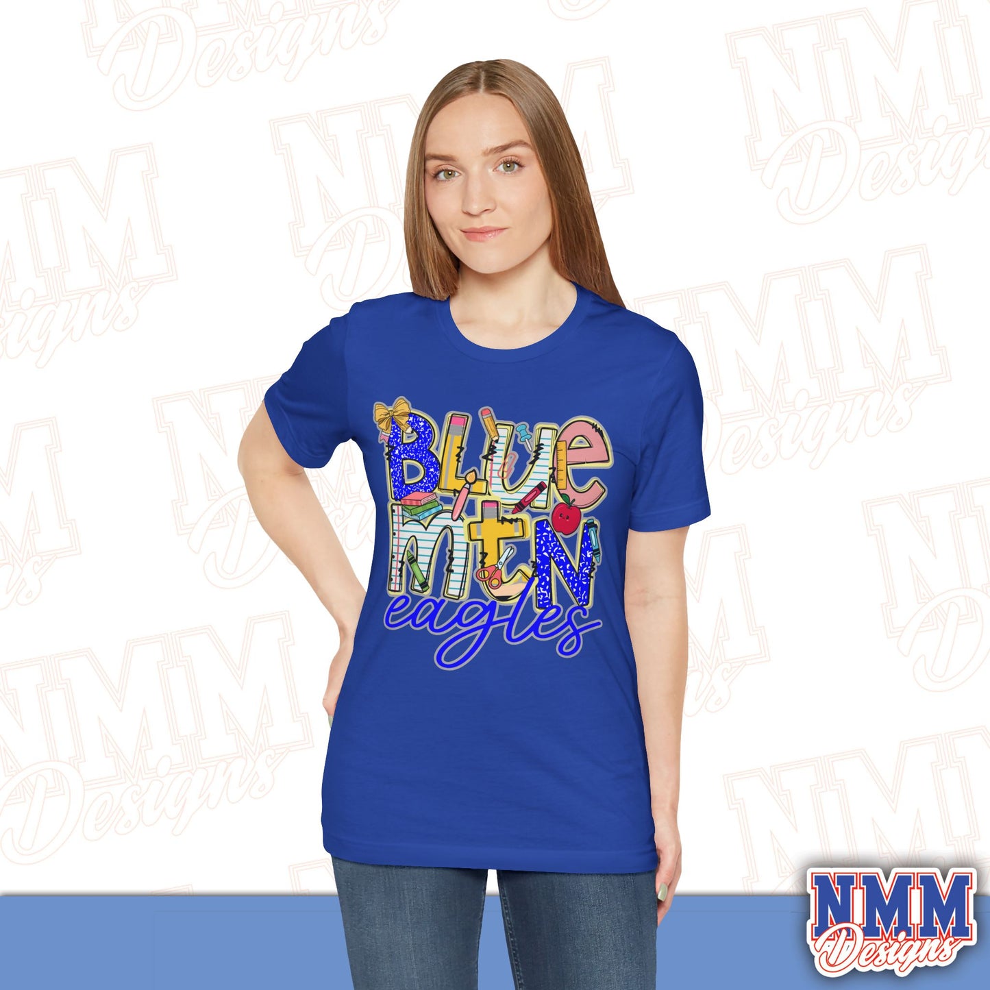 Blue Mountain Eagles Tee Shirt, Unisex Graphic T-Shirt, Casual Wear, Perfect for School Spirit, Gifts for Sports Fans, Summer Outfit