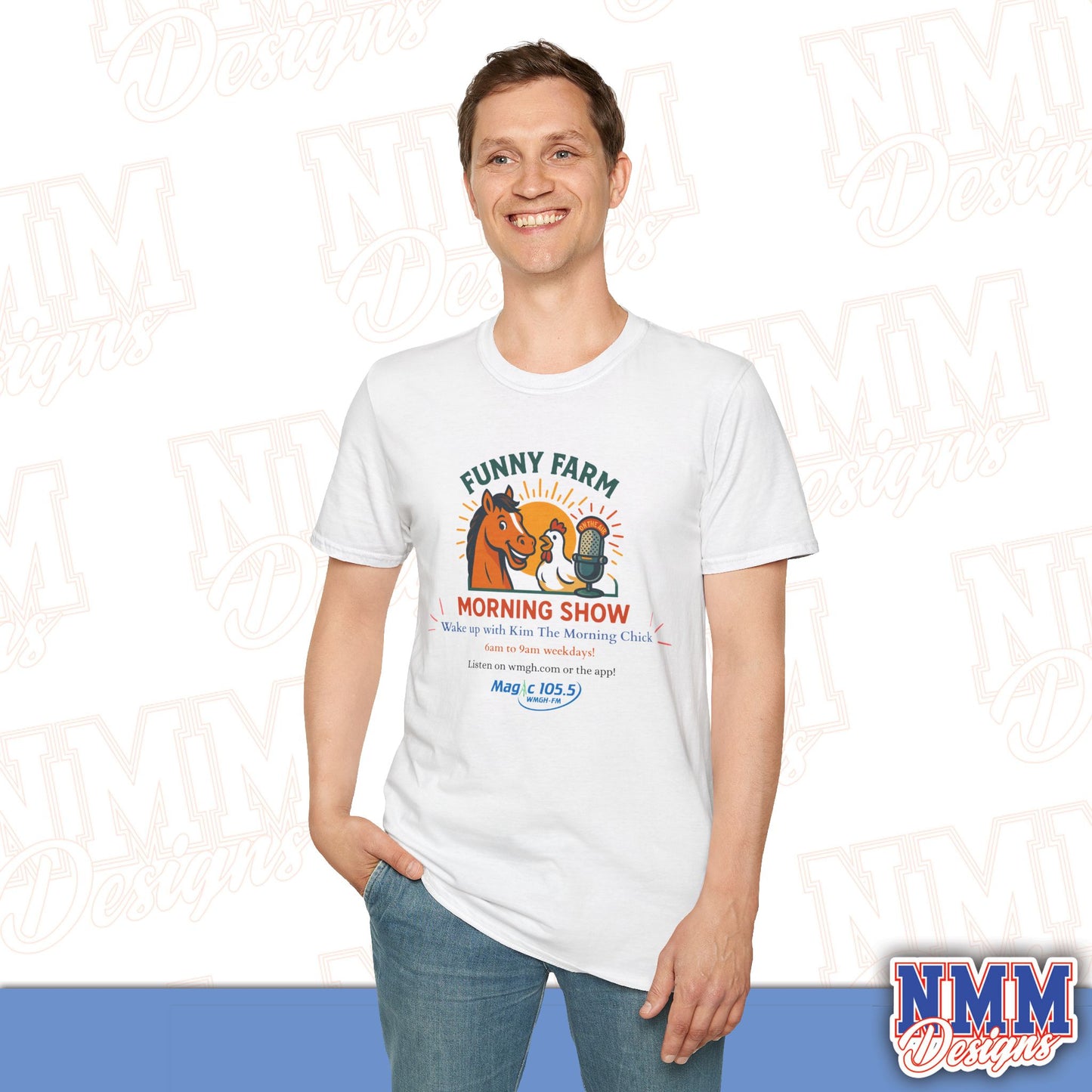 Funny Farm Morning Show Unisex Softstyle T-Shirt