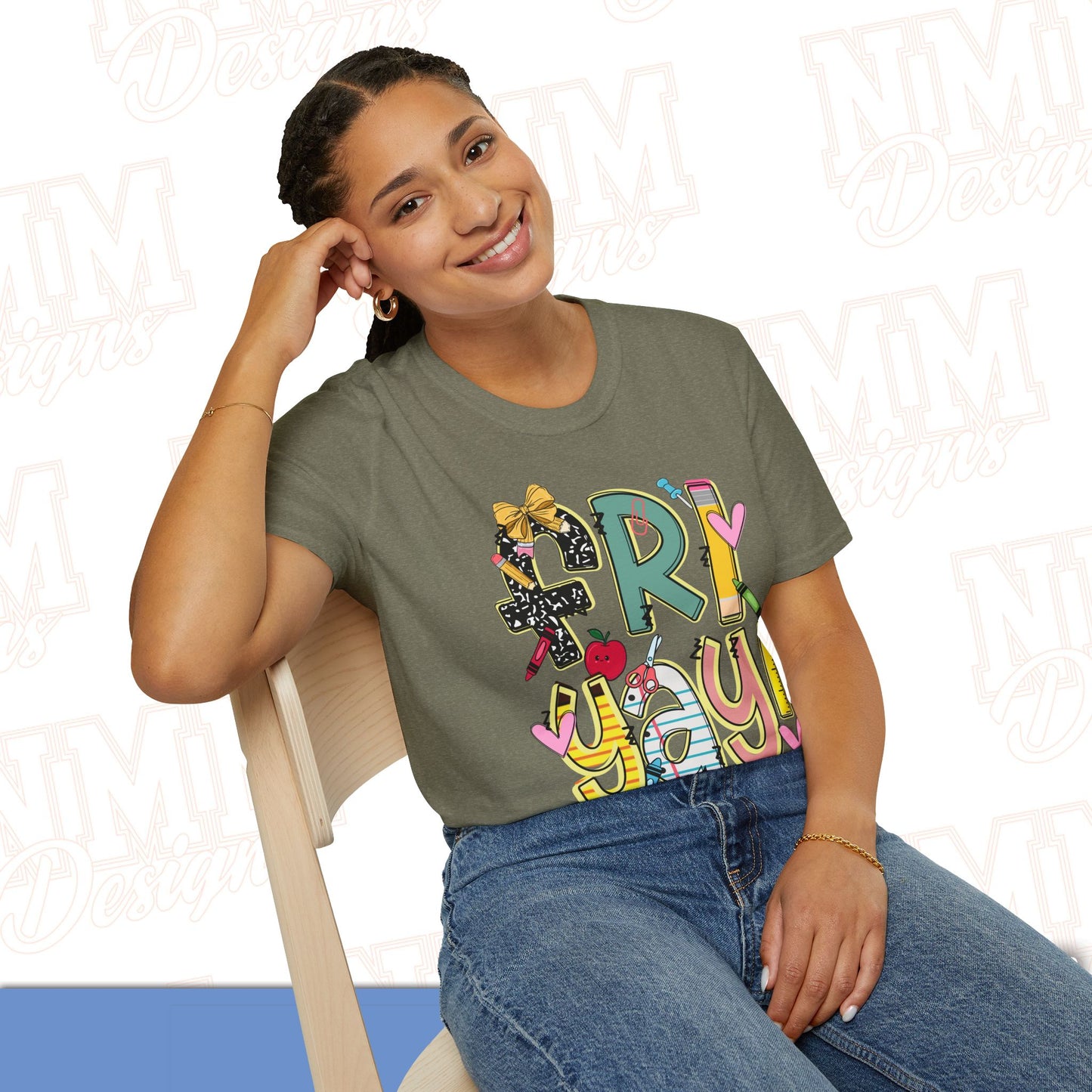 FRI-YAY Unisex Softstyle T-Shirt, Fun Graphic Tee, Weekend Vibe Shirt, Gift for Friends, Casual Wear, Celebration Outfit