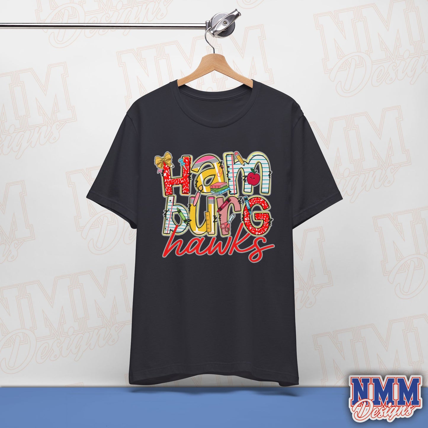 Hamburg Hawks Tee Shirt, Unisex Graphic T-Shirt, Casual Wear, Perfect for School Spirit, Gifts for Sports Fans, Summer Outfit