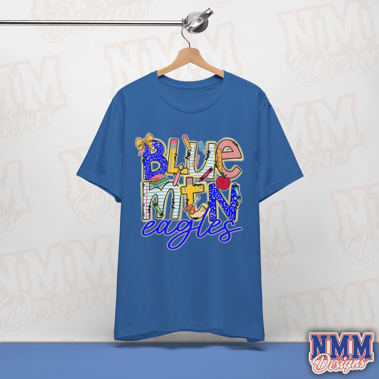 Blue Mountain Eagles Tee Shirt, Unisex Graphic T-Shirt, Casual Wear, Perfect for School Spirit, Gifts for Sports Fans, Summer Outfit