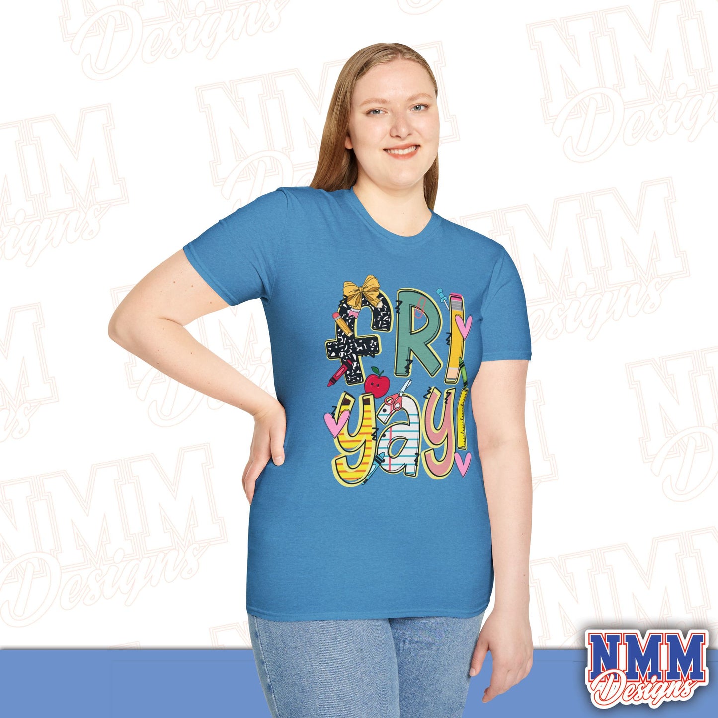 FRI-YAY Unisex Softstyle T-Shirt, Fun Graphic Tee, Weekend Vibe Shirt, Gift for Friends, Casual Wear, Celebration Outfit