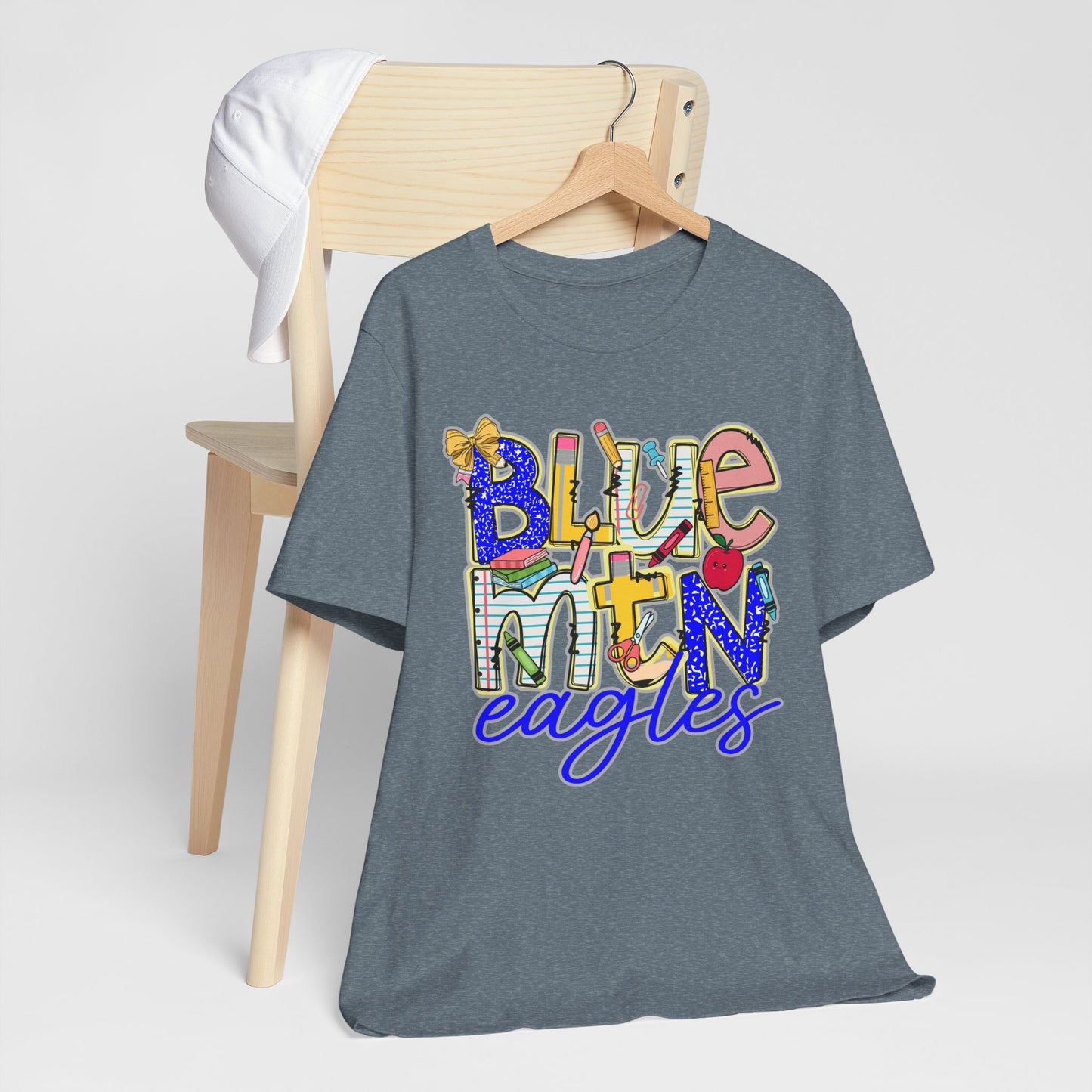 Blue Mountain Eagles Tee Shirt, Unisex Graphic T-Shirt, Casual Wear, Perfect for School Spirit, Gifts for Sports Fans, Summer Outfit