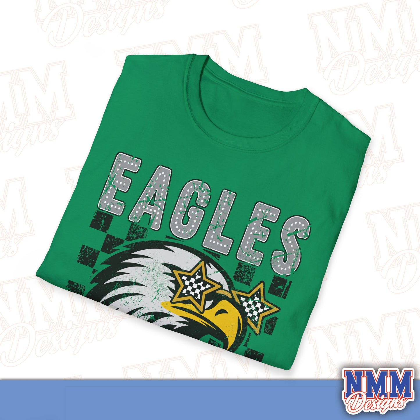 Eagle Graphic T-Shirt, Vintage Style Eagle Tee, Unisex Softstyle Shirt, Perfect for Game Day, Eagle Lover Gift, Casual Wear