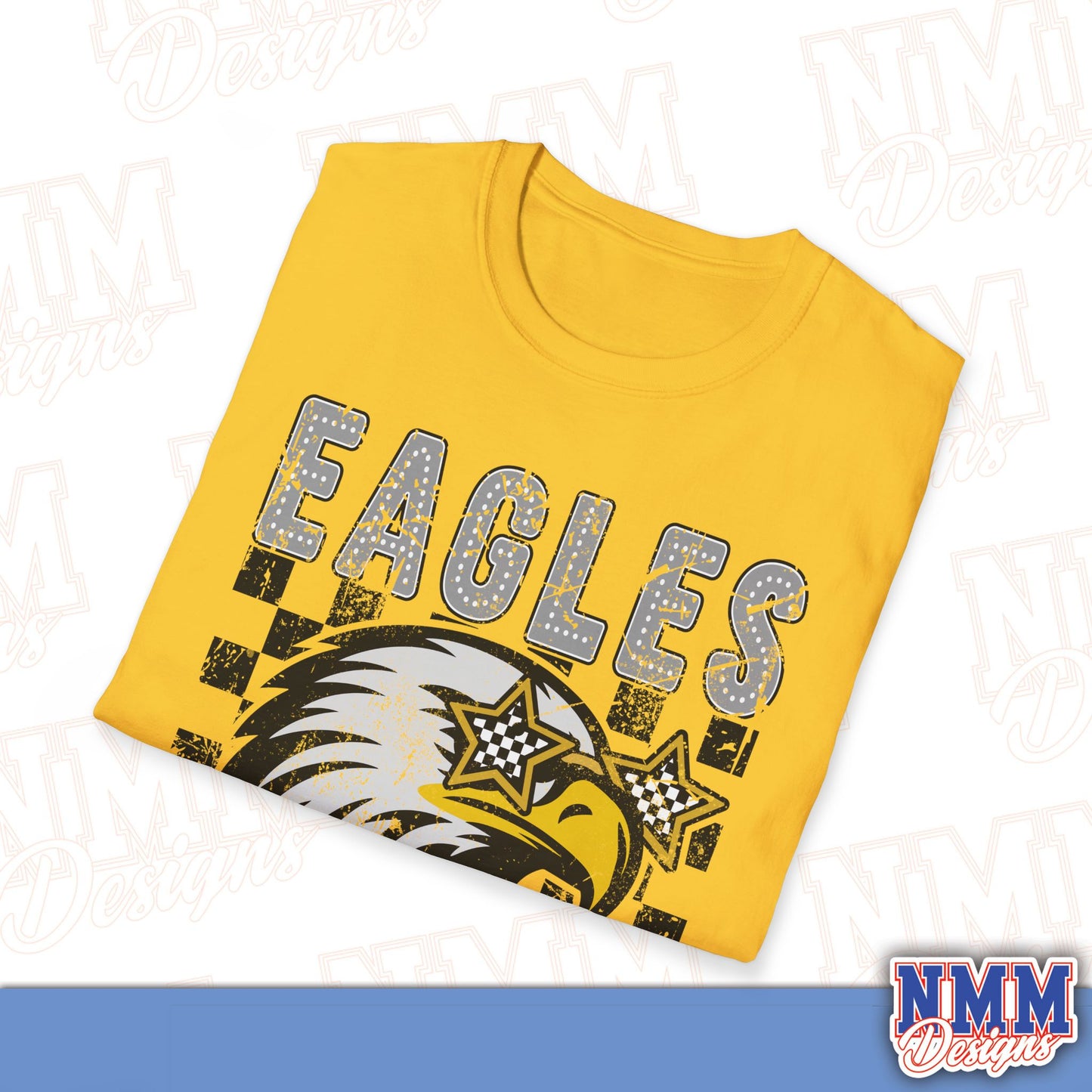 Eagle Graphic T-Shirt, Vintage Style Eagle Tee, Unisex Softstyle Shirt, Perfect for Game Day, Eagle Lover Gift, Casual Wear