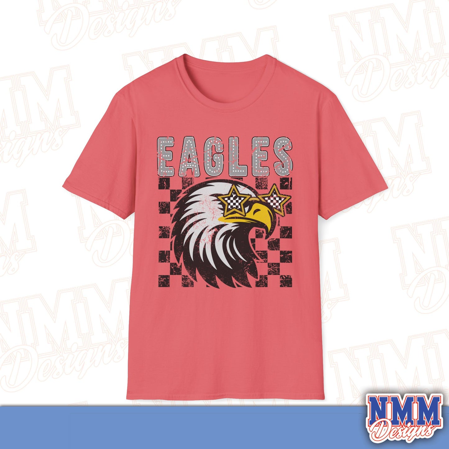Eagle Graphic T-Shirt, Vintage Style Eagle Tee, Unisex Softstyle Shirt, Perfect for Game Day, Eagle Lover Gift, Casual Wear