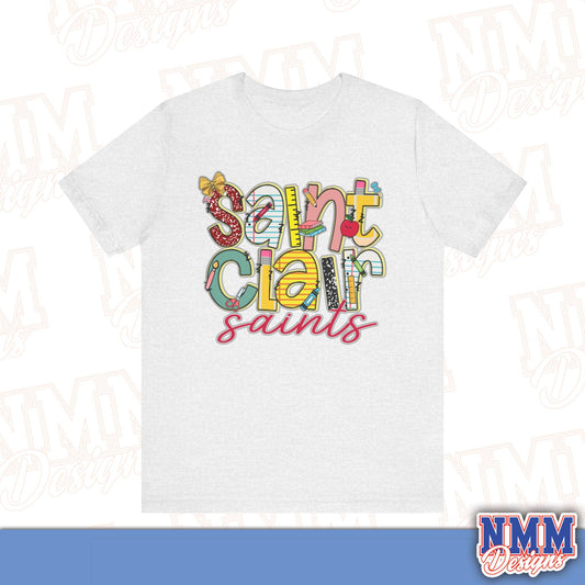 Saint Clair School Tee Shirt, Unisex Graphic T-Shirt, Casual Wear, Perfect for School Spirit, Gifts for Sports Fans, Summer Outfit